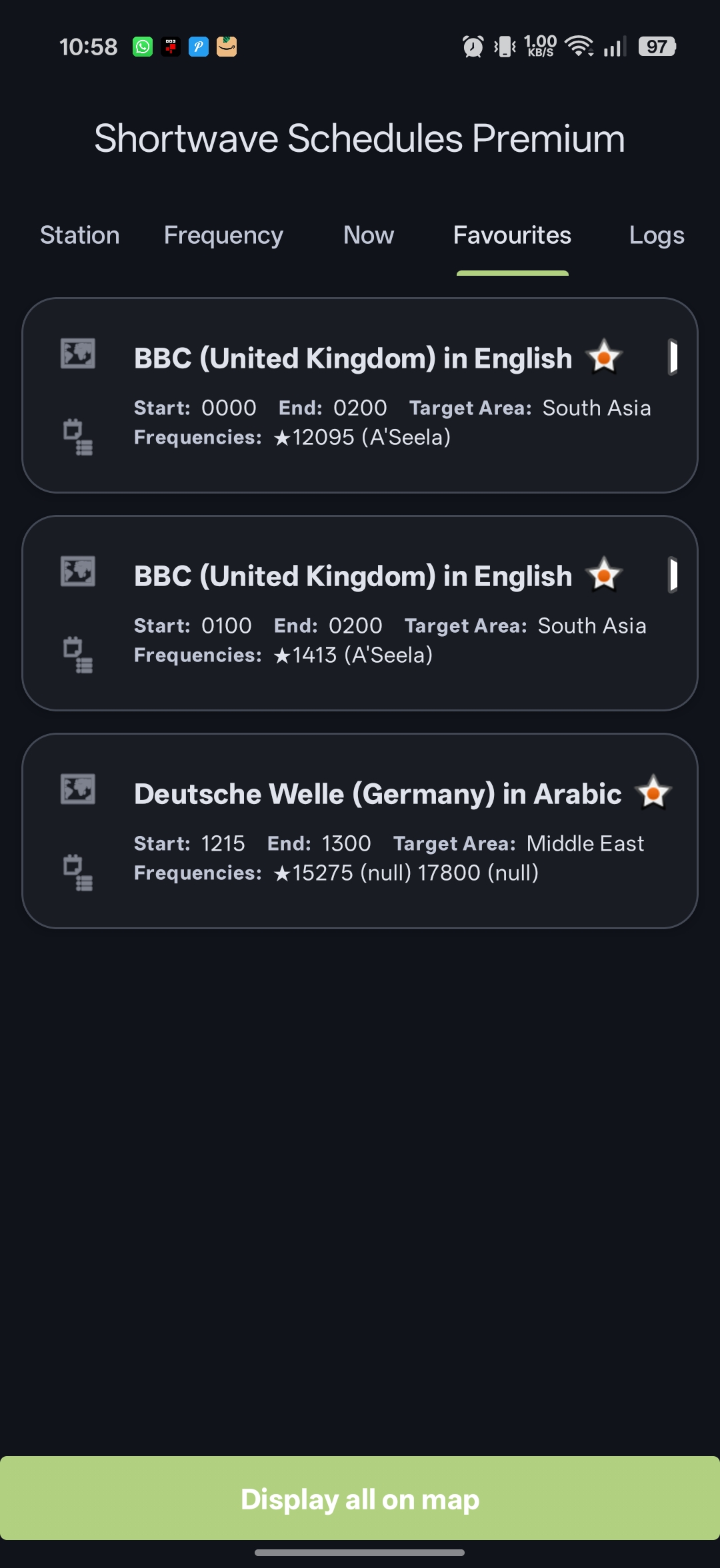 اسکرین شات 7 برنامه Shortwave Radio Schedules