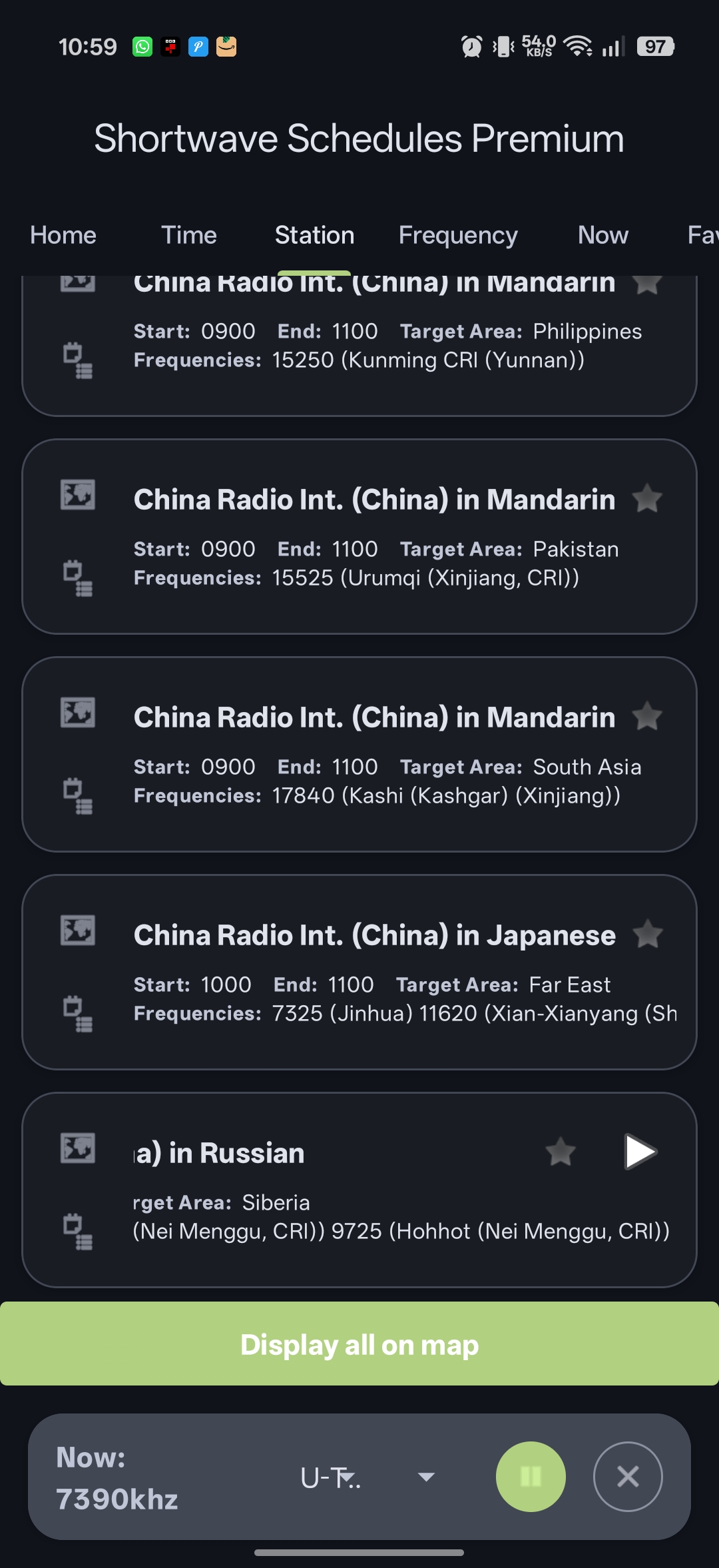 اسکرین شات 4 برنامه Shortwave Radio Schedules