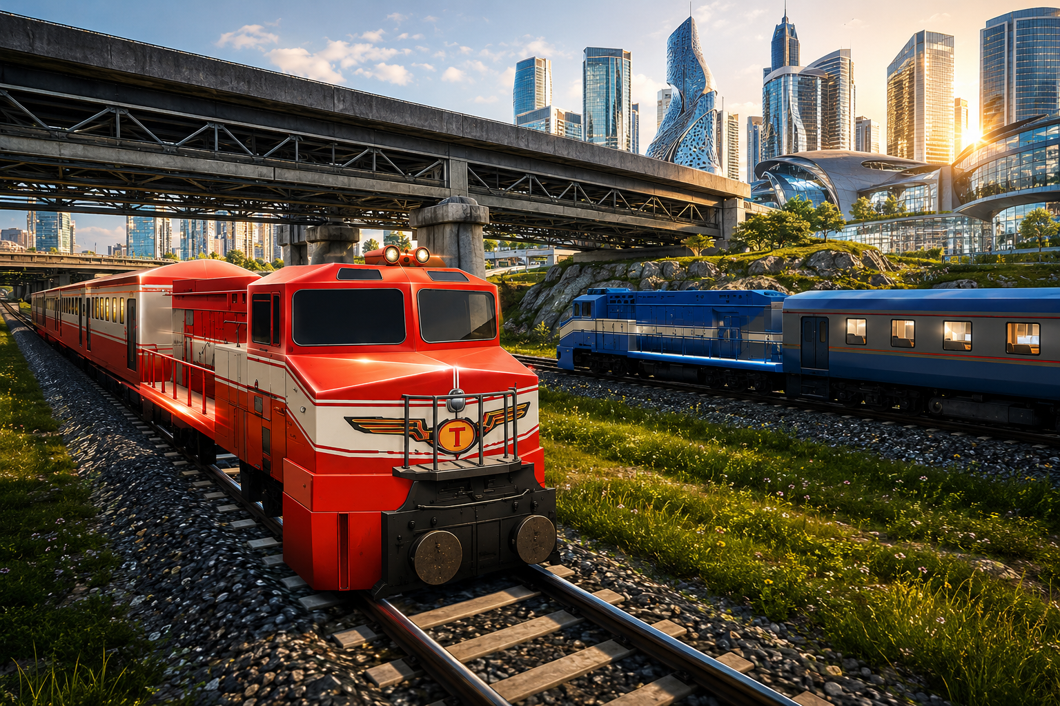 اسکرین شات 3 بازی Train Racing Games 3D 2 Player