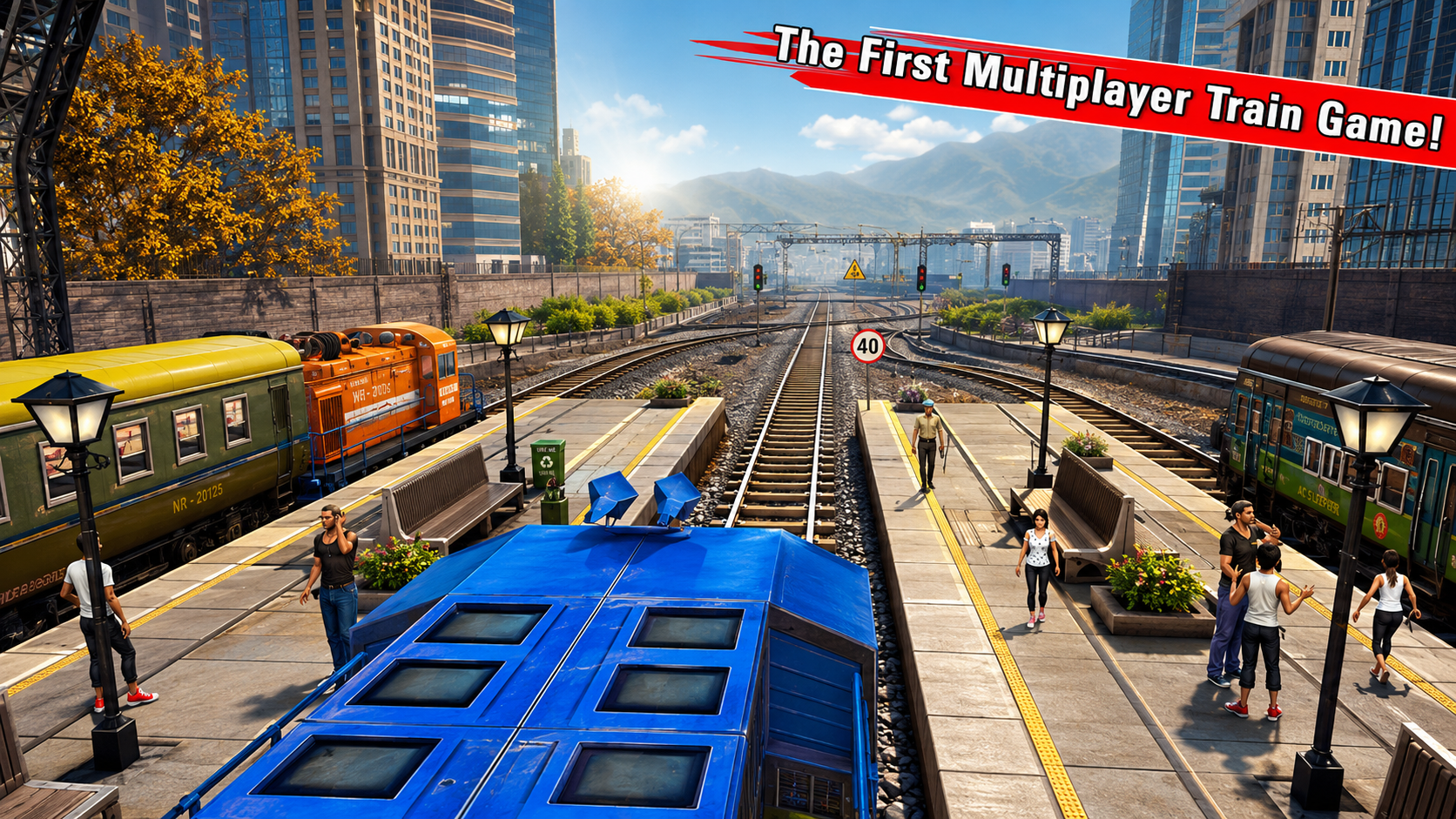 اسکرین شات 4 بازی Train Racing Games 3D 2 Player