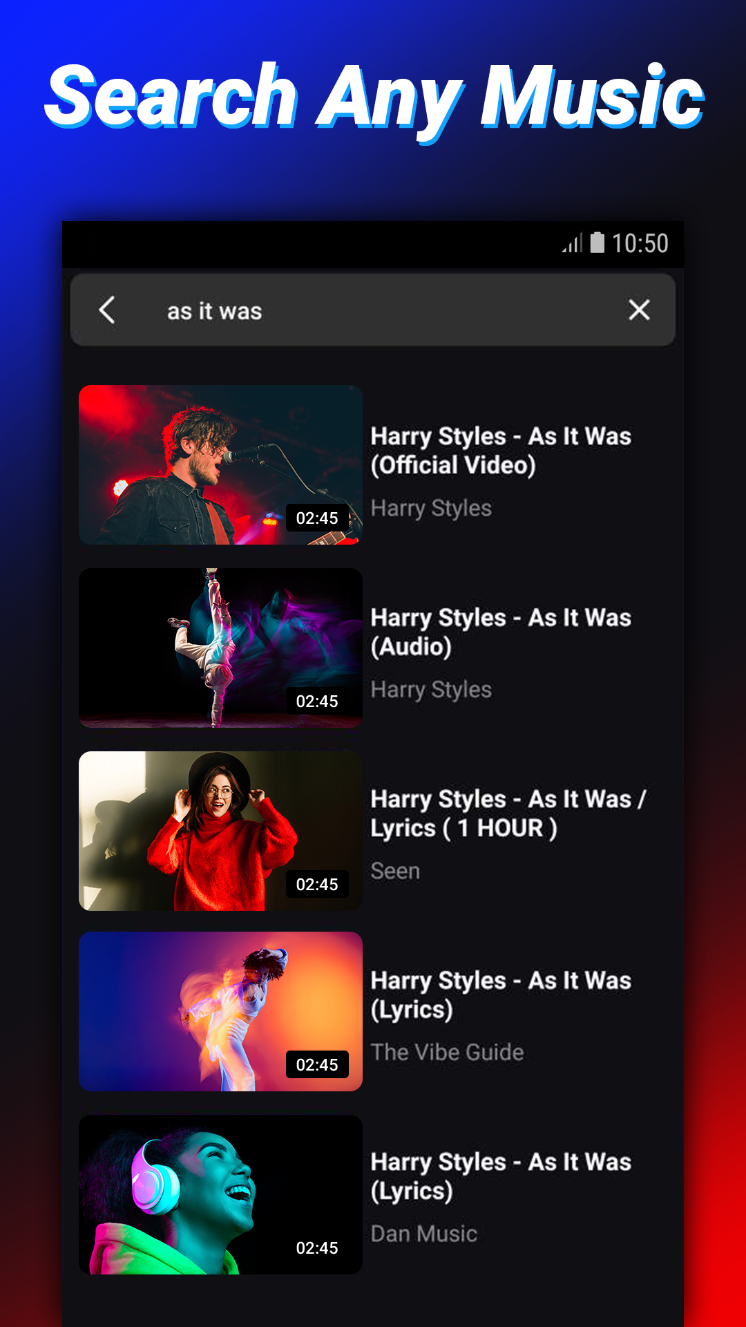 اسکرین شات 2 برنامه Mp3, Music Player