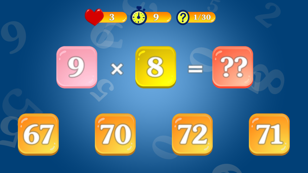 اسکرین شات 3 بازی Multiplication Table 2x2
