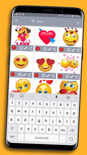 اسکرین شات 5 برنامه 😊WAStickerApps emojis stickers for whatsapp