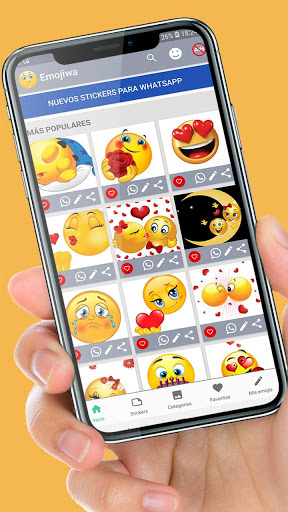 اسکرین شات 6 برنامه 😊WAStickerApps emojis stickers for whatsapp