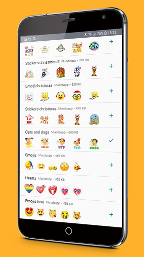 اسکرین شات 3 برنامه 😊WAStickerApps emojis stickers for whatsapp