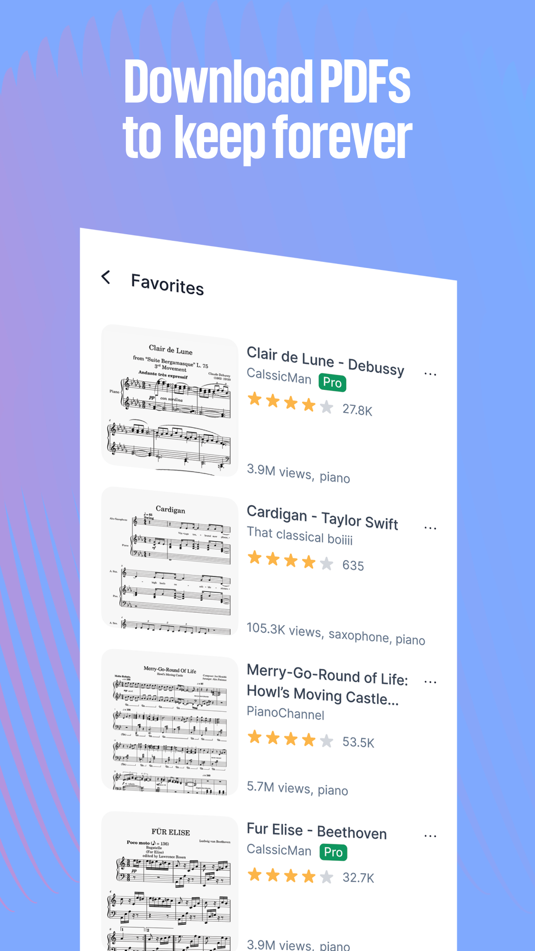 اسکرین شات 3 برنامه MuseScore: Music Chords & Tabs