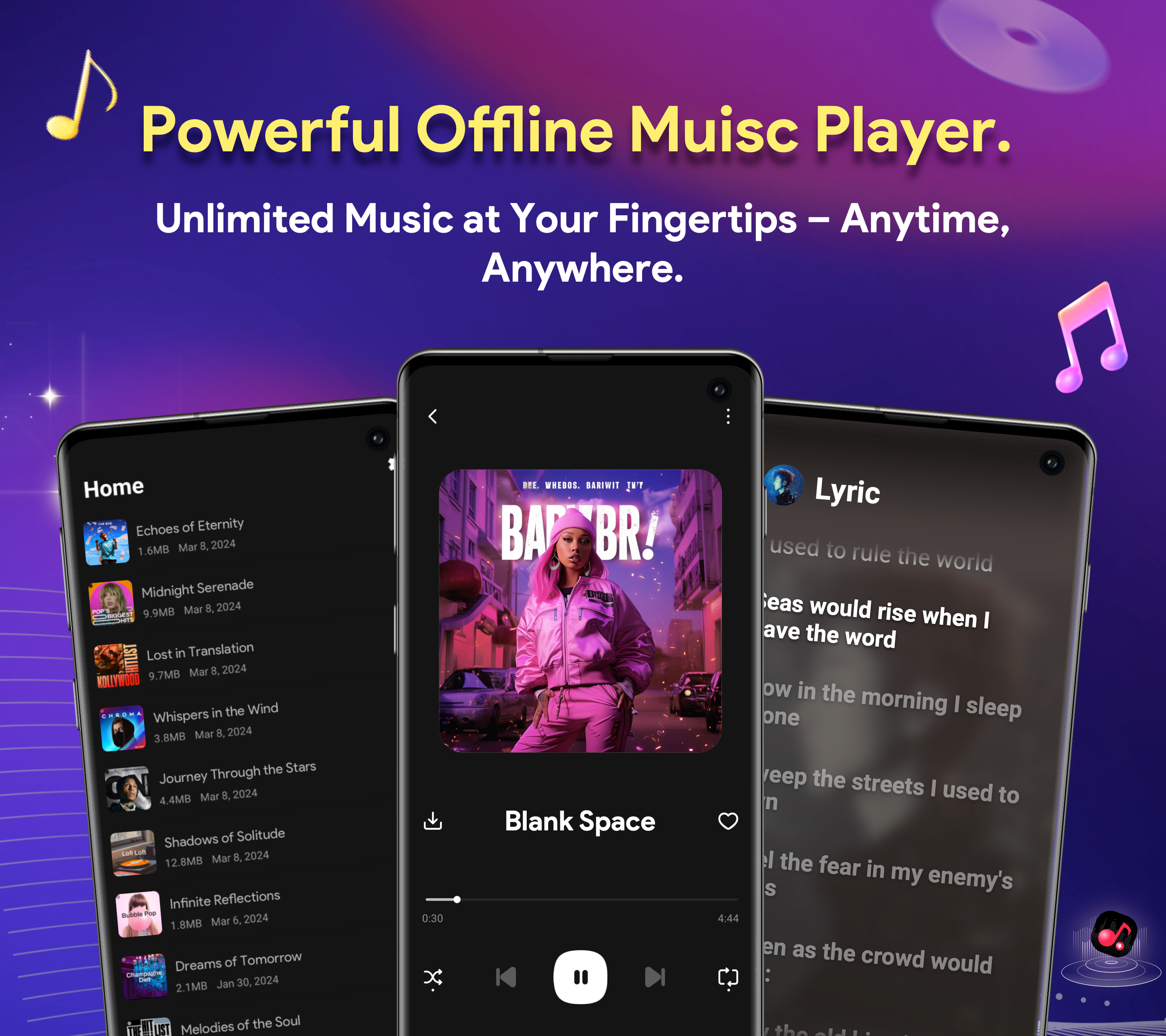اسکرین شات 1 برنامه Music Player: MP3 Downloader