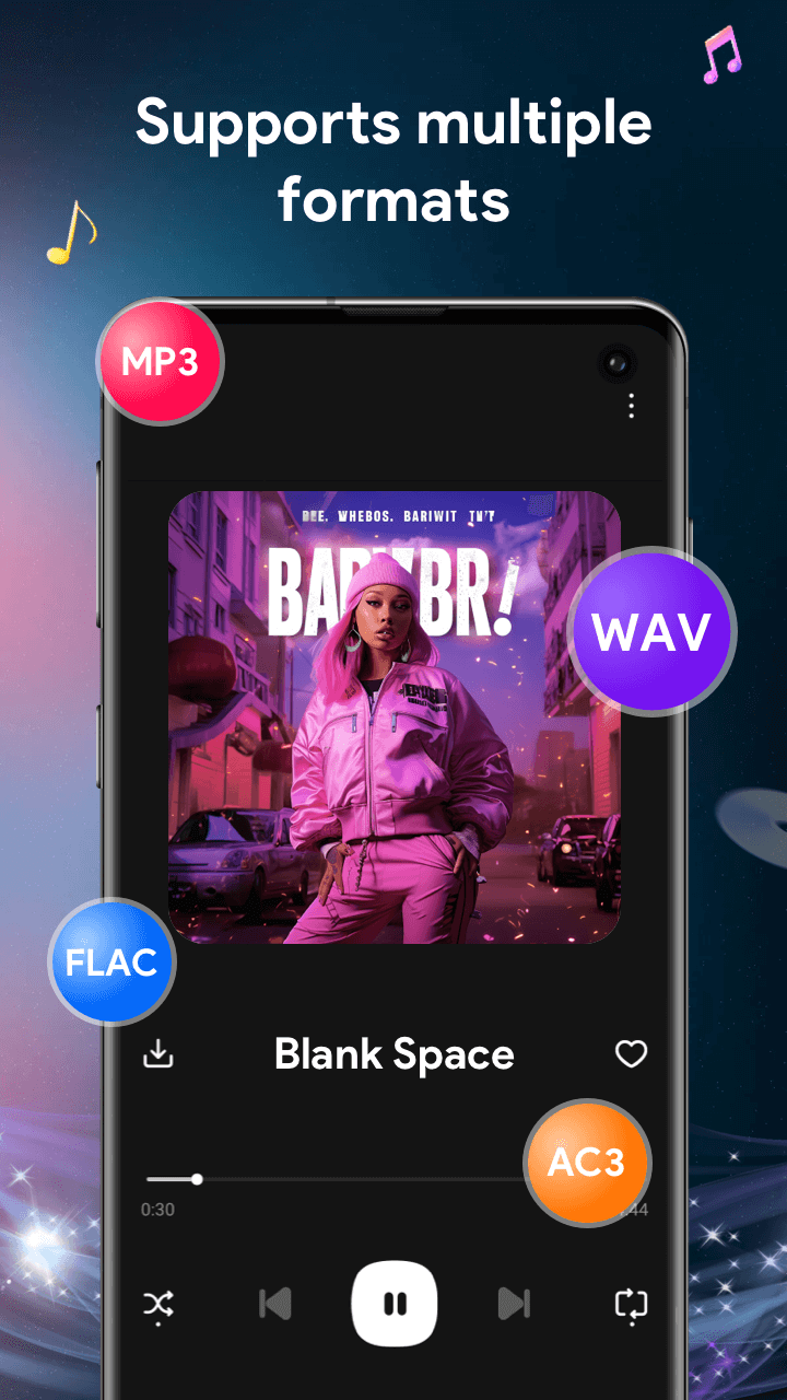 اسکرین شات 2 برنامه Music Player: MP3 Downloader