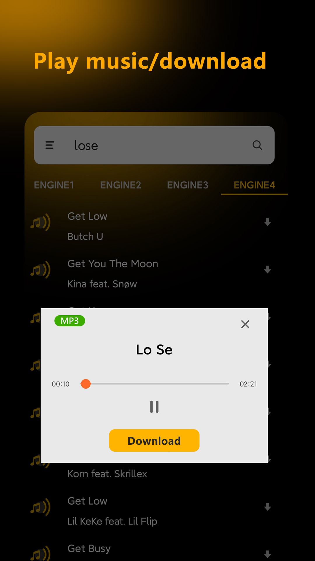 اسکرین شات 2 برنامه Music Download &Mp3 Downloader