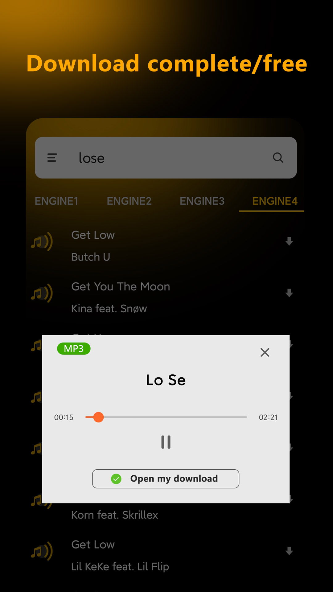 اسکرین شات 4 برنامه Music Download &Mp3 Downloader