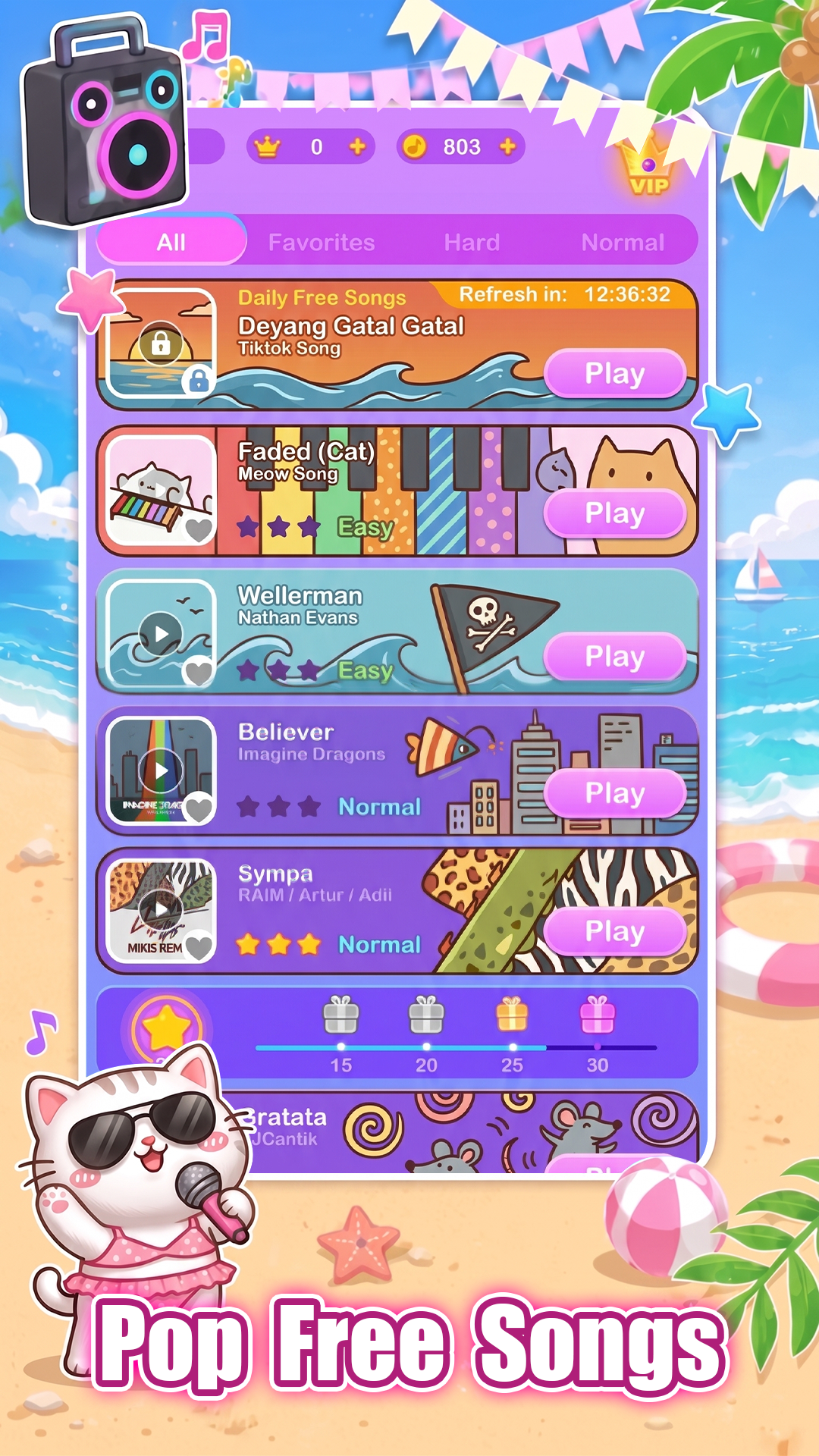 اسکرین شات 4 بازی Dreameow Tiles: Rhythm Cat