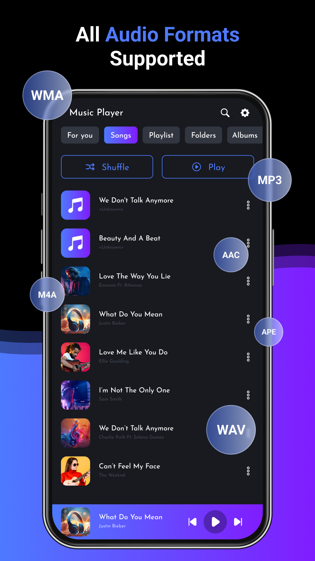 اسکرین شات 2 برنامه Music Player Mp3 Audio Player