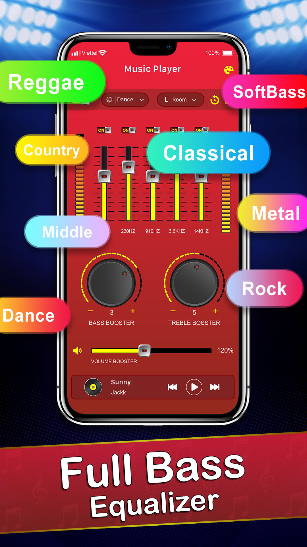 اسکرین شات 3 برنامه Music Player 2026: Deep Bass