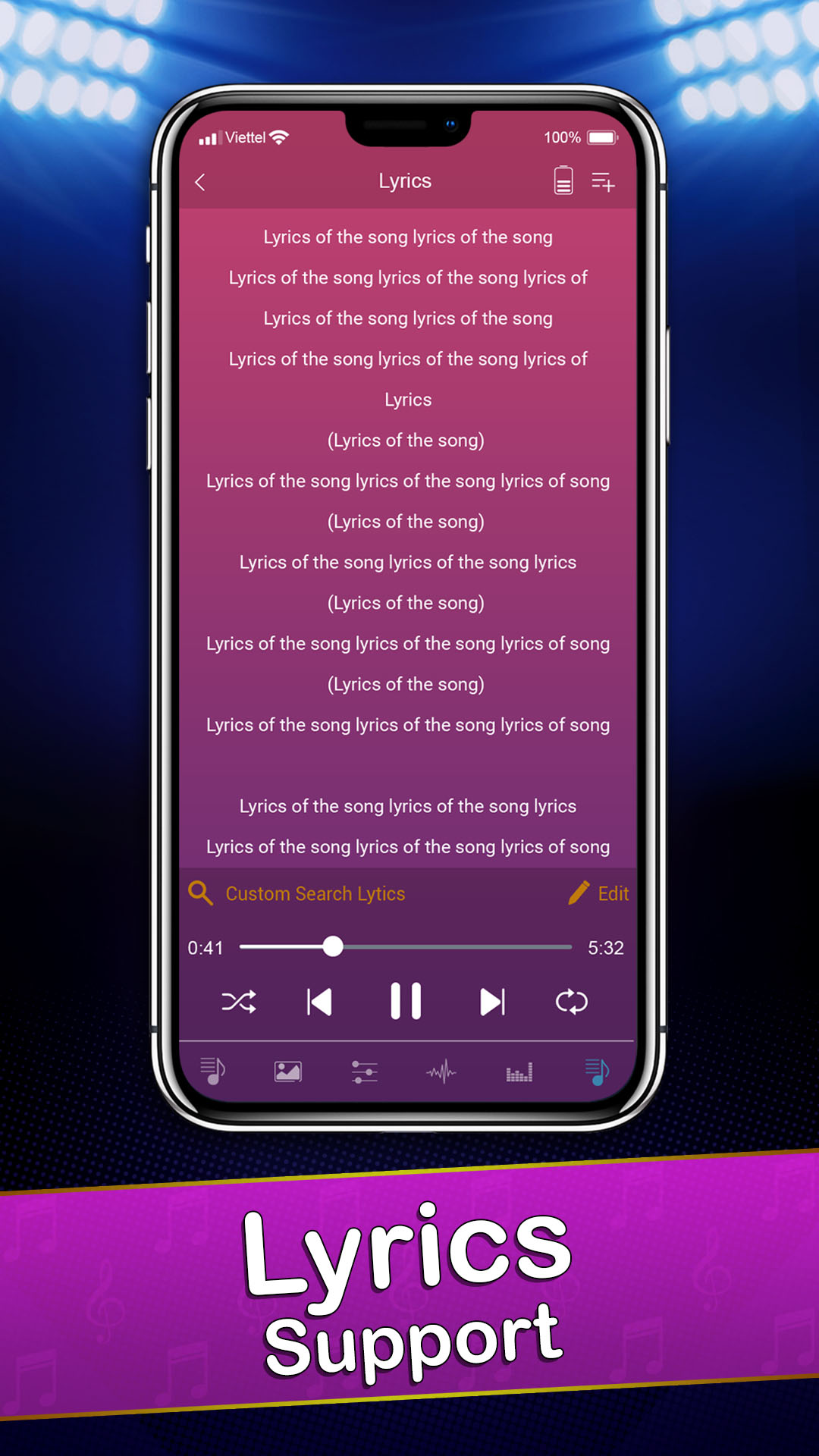 اسکرین شات 4 برنامه Music Player 2026: Deep Bass