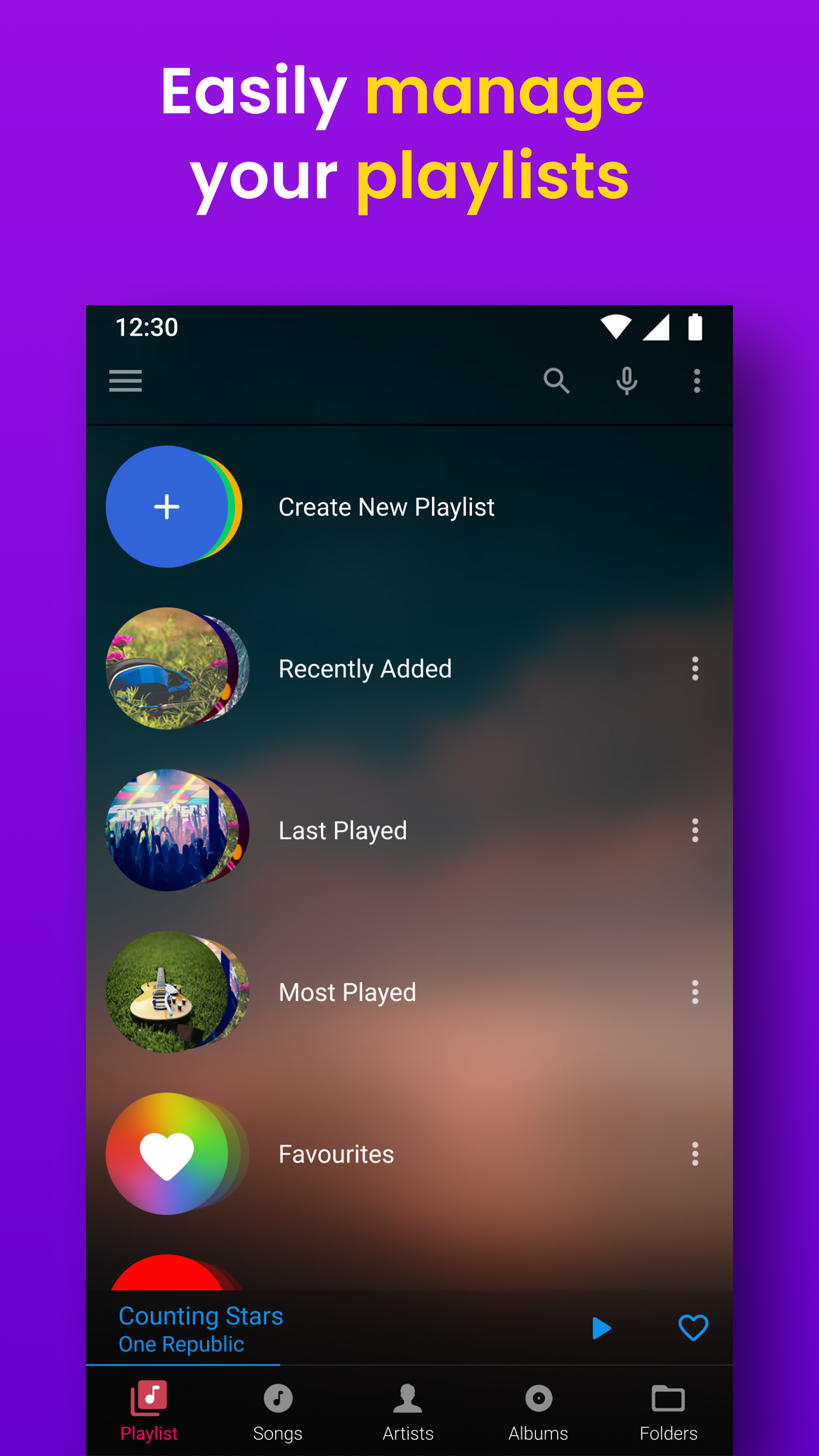 اسکرین شات 2 برنامه Music Player - Audify Player