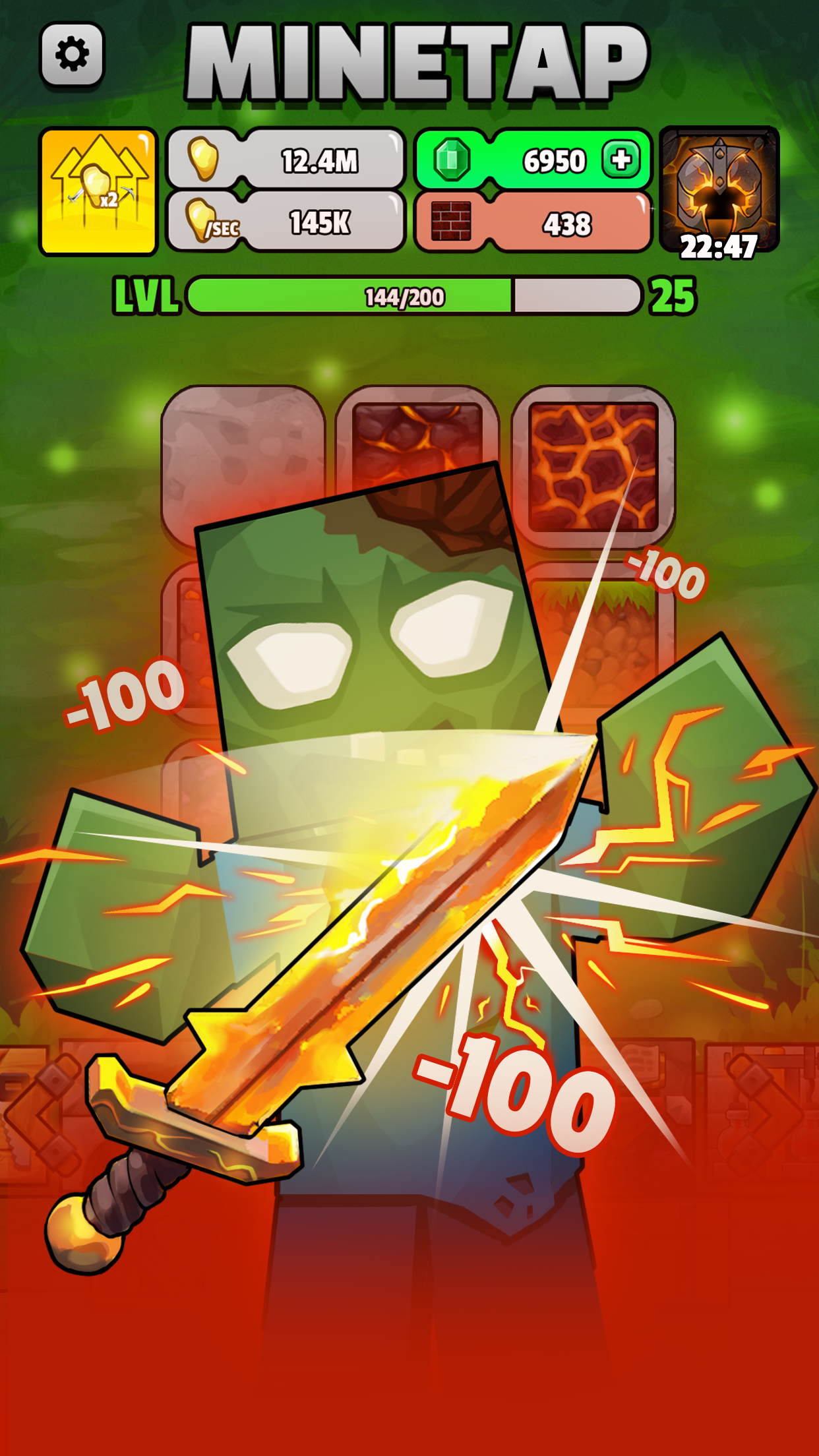 اسکرین شات 3 بازی Minetap – Merge rpg clicker