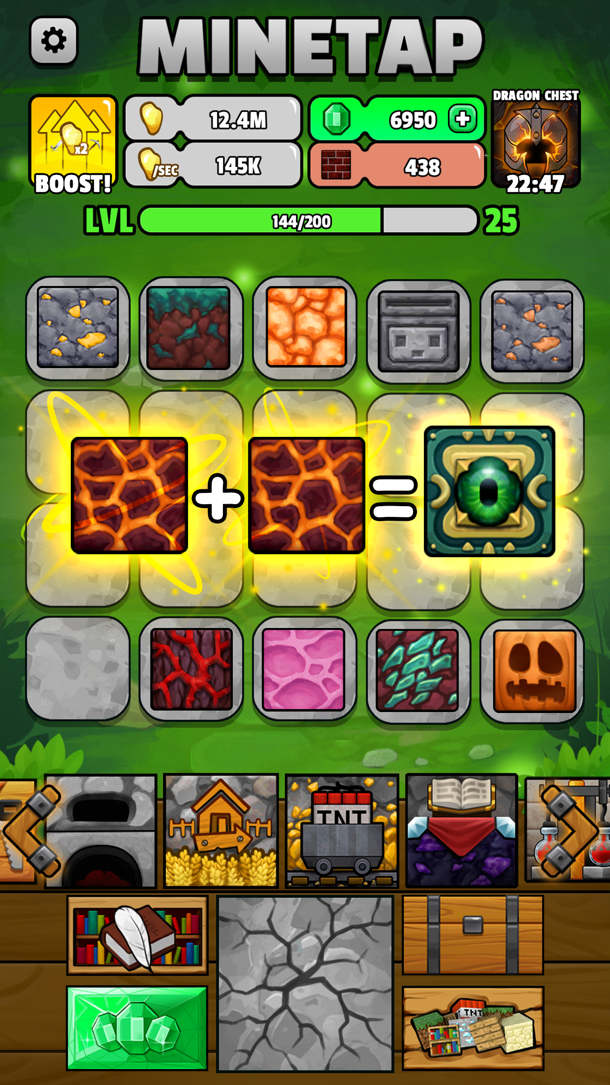 اسکرین شات 1 بازی Minetap – Craft and merge