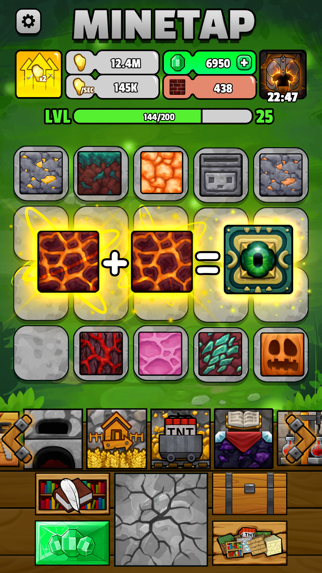 اسکرین شات 1 بازی Minetap – Merge rpg clicker