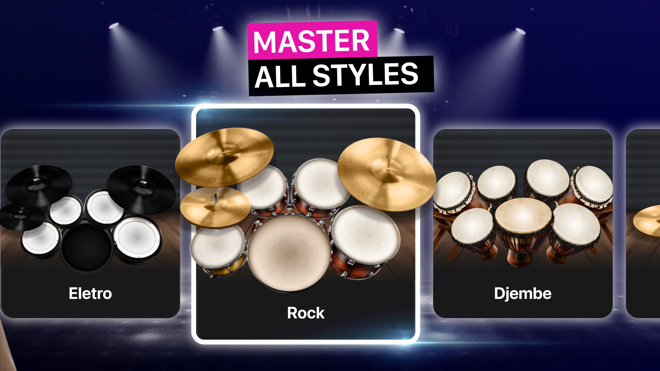 اسکرین شات 5 برنامه Drums: Real drum set