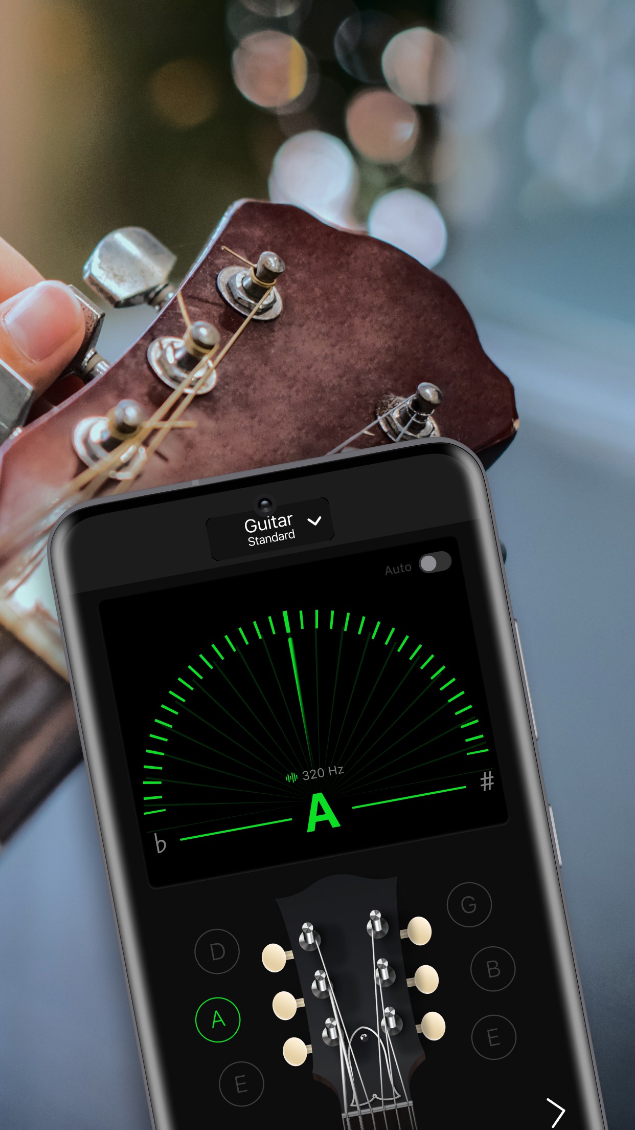 اسکرین شات 2 برنامه Guitar Tuner Pro: Music Tuning