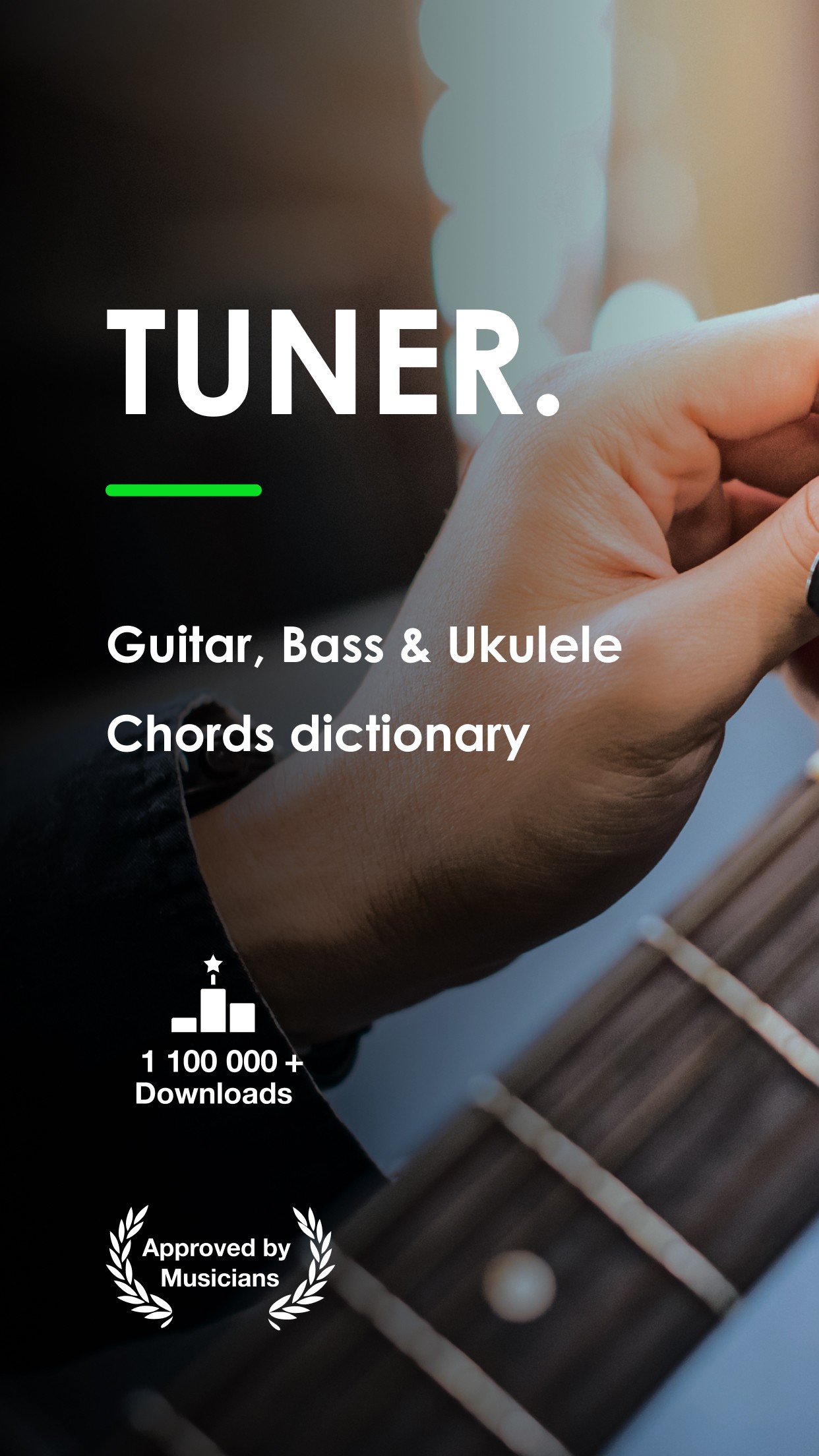 اسکرین شات 1 برنامه Guitar Tuner Pro: Music Tuning
