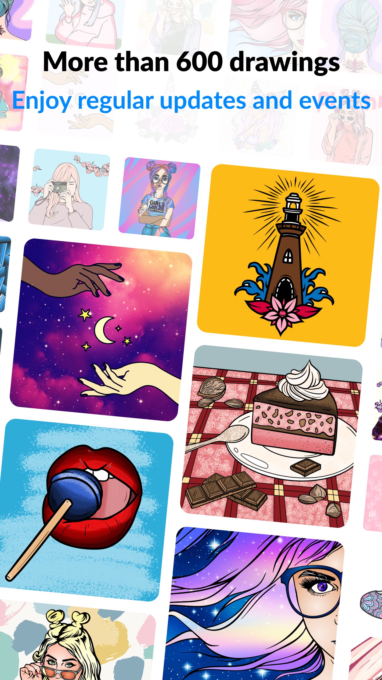 اسکرین شات 2 برنامه Color Pop -Adult Coloring Book