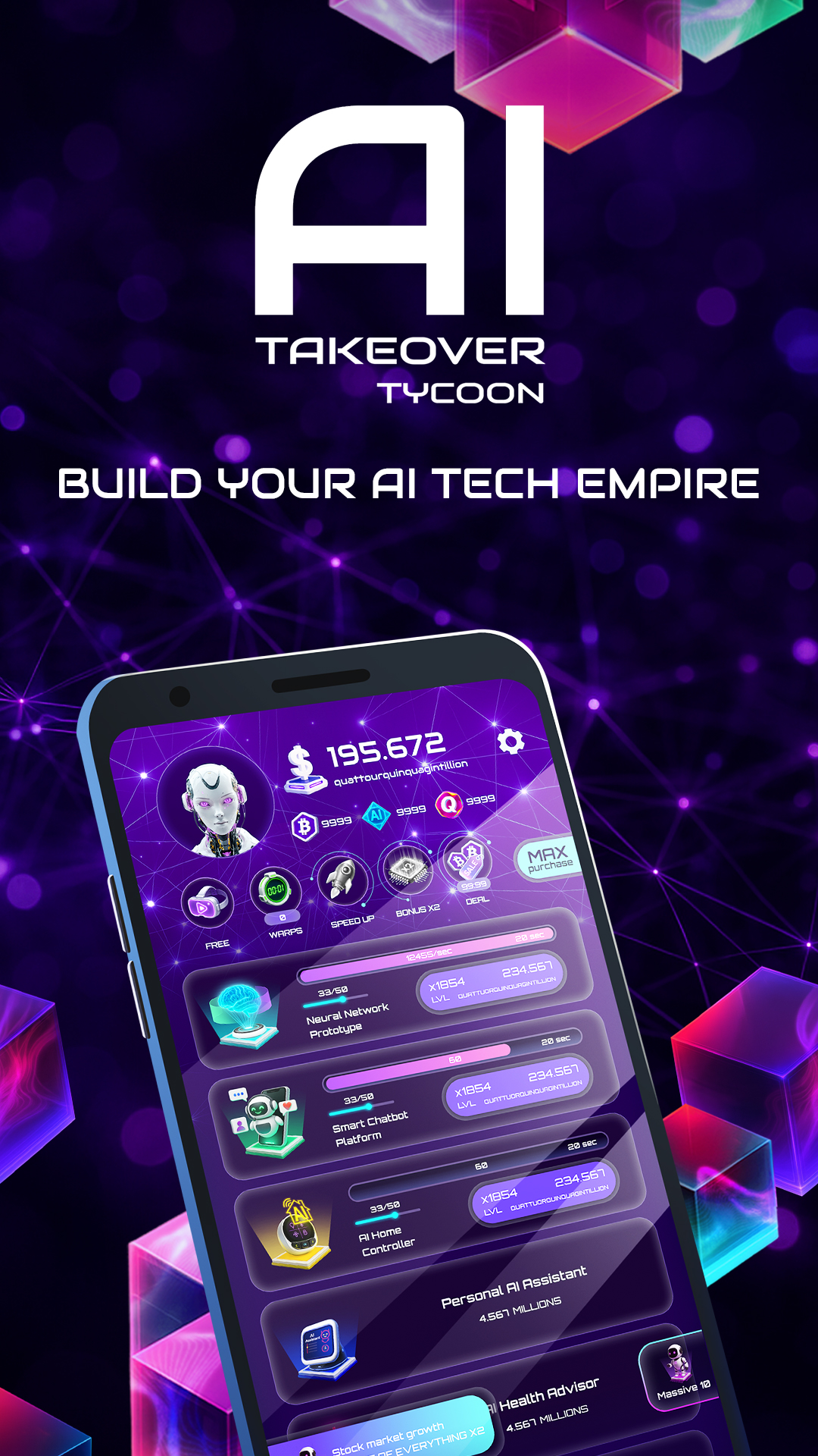 اسکرین شات 2 بازی AI Takeover Tycoon