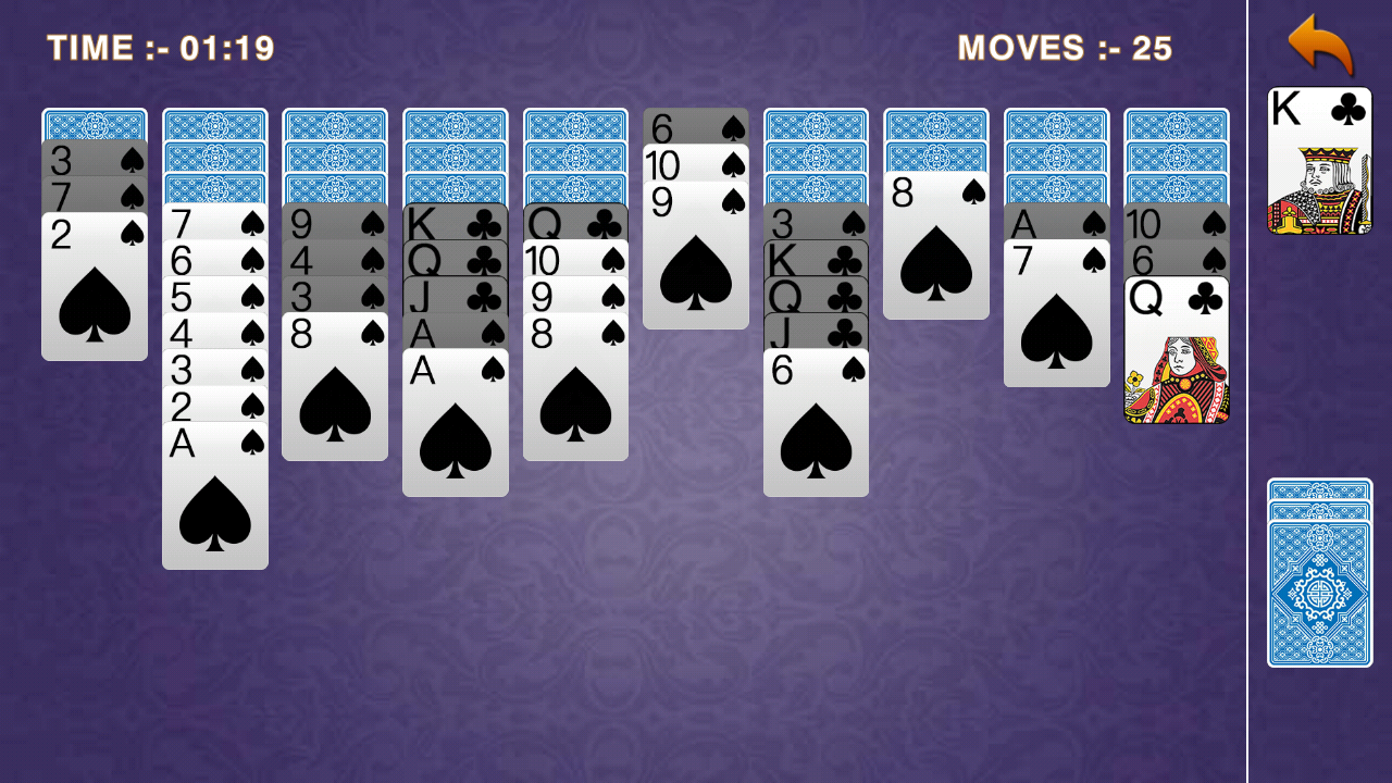اسکرین شات 2 بازی Classic Spider Solitaire Game