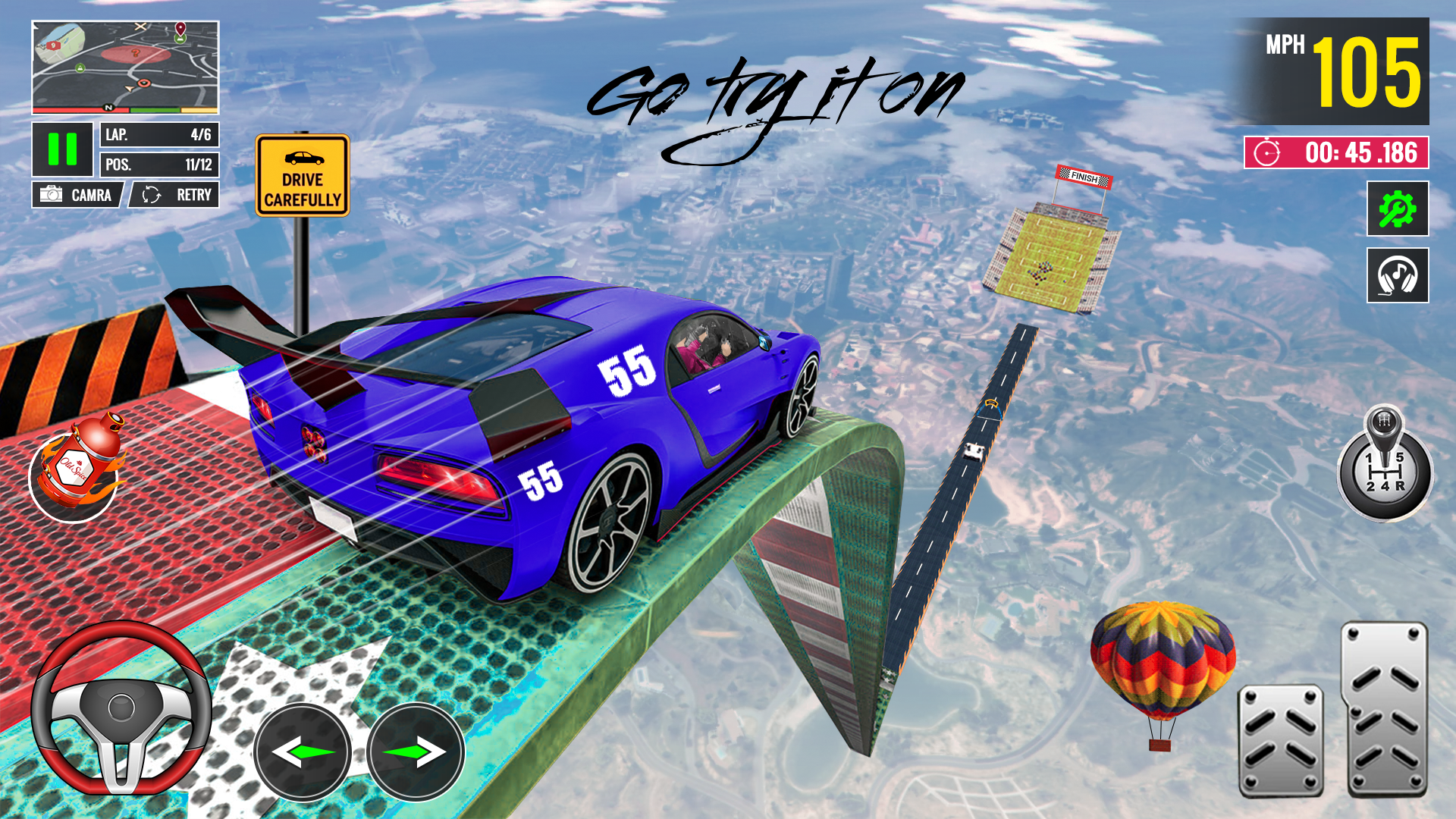 اسکرین شات 2 برنامه Ramp Car Racing : Car stunt