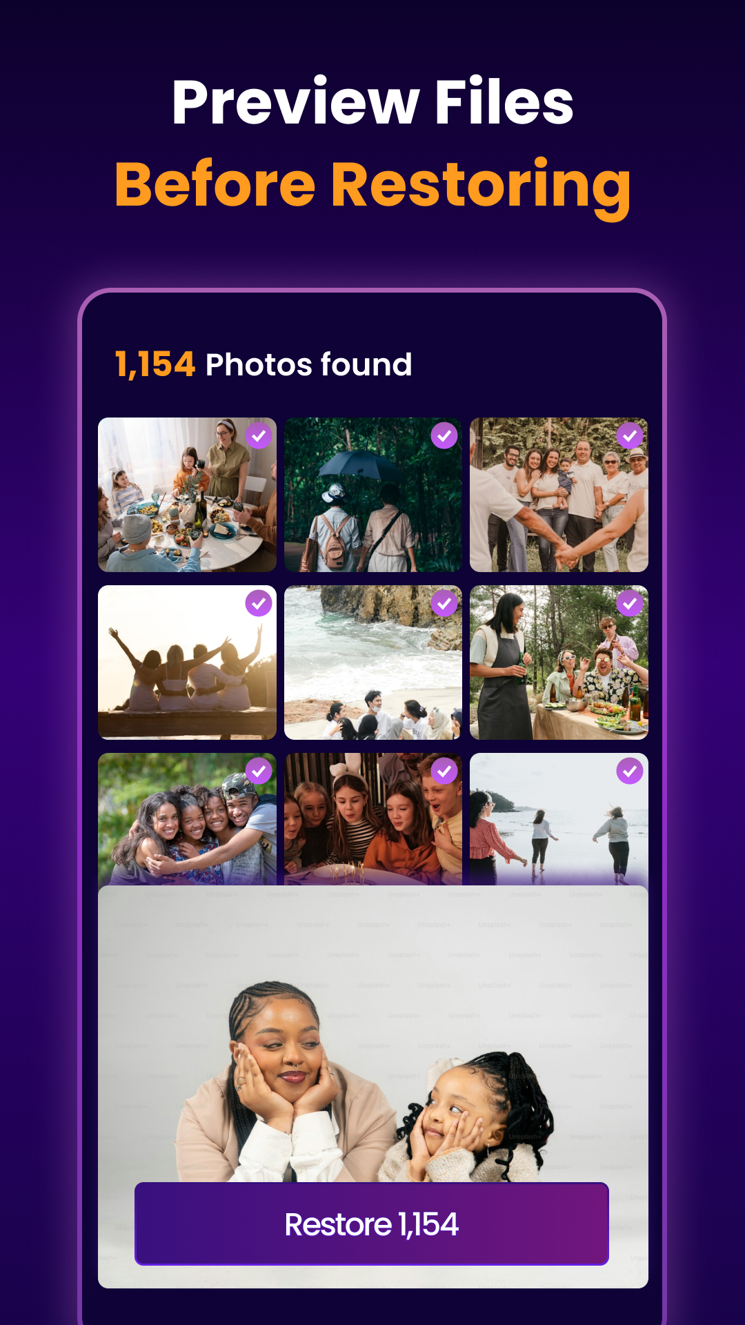 اسکرین شات 5 برنامه Restore My All Deleted Photos