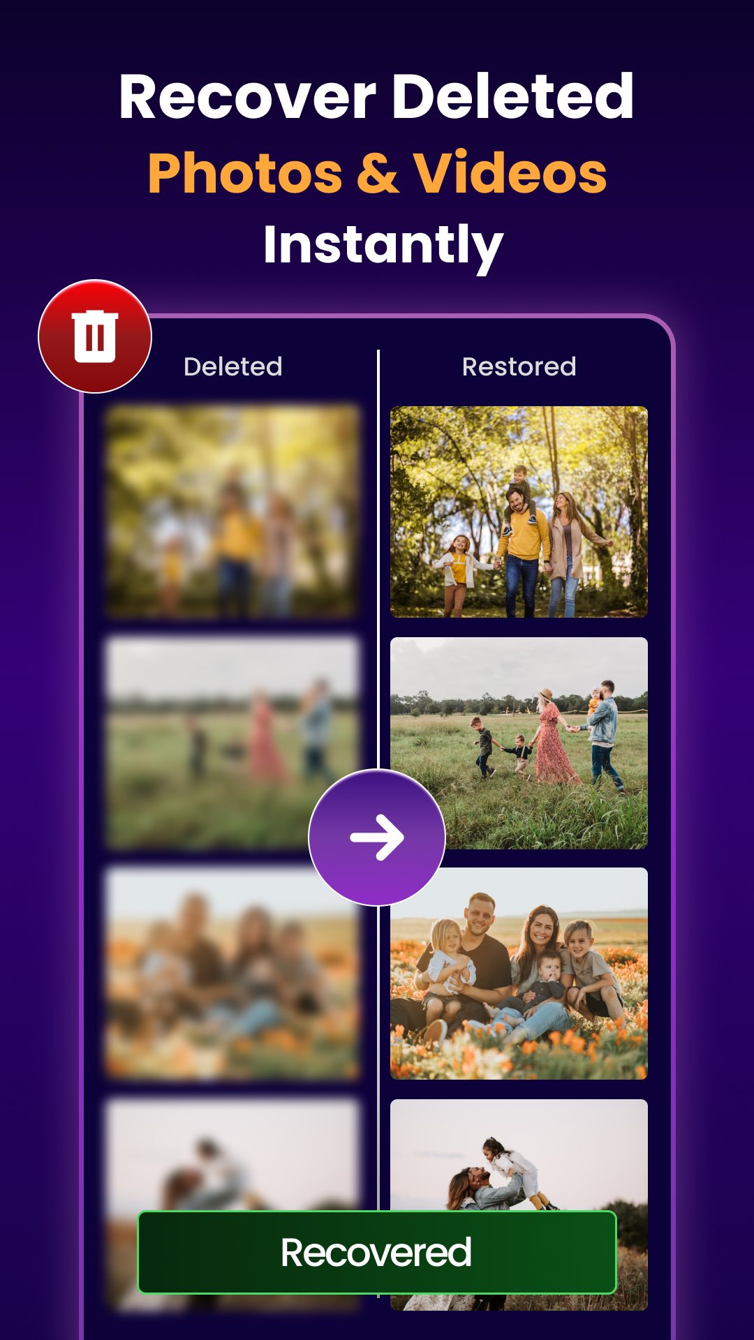 اسکرین شات 1 برنامه Restore My All Deleted Photos