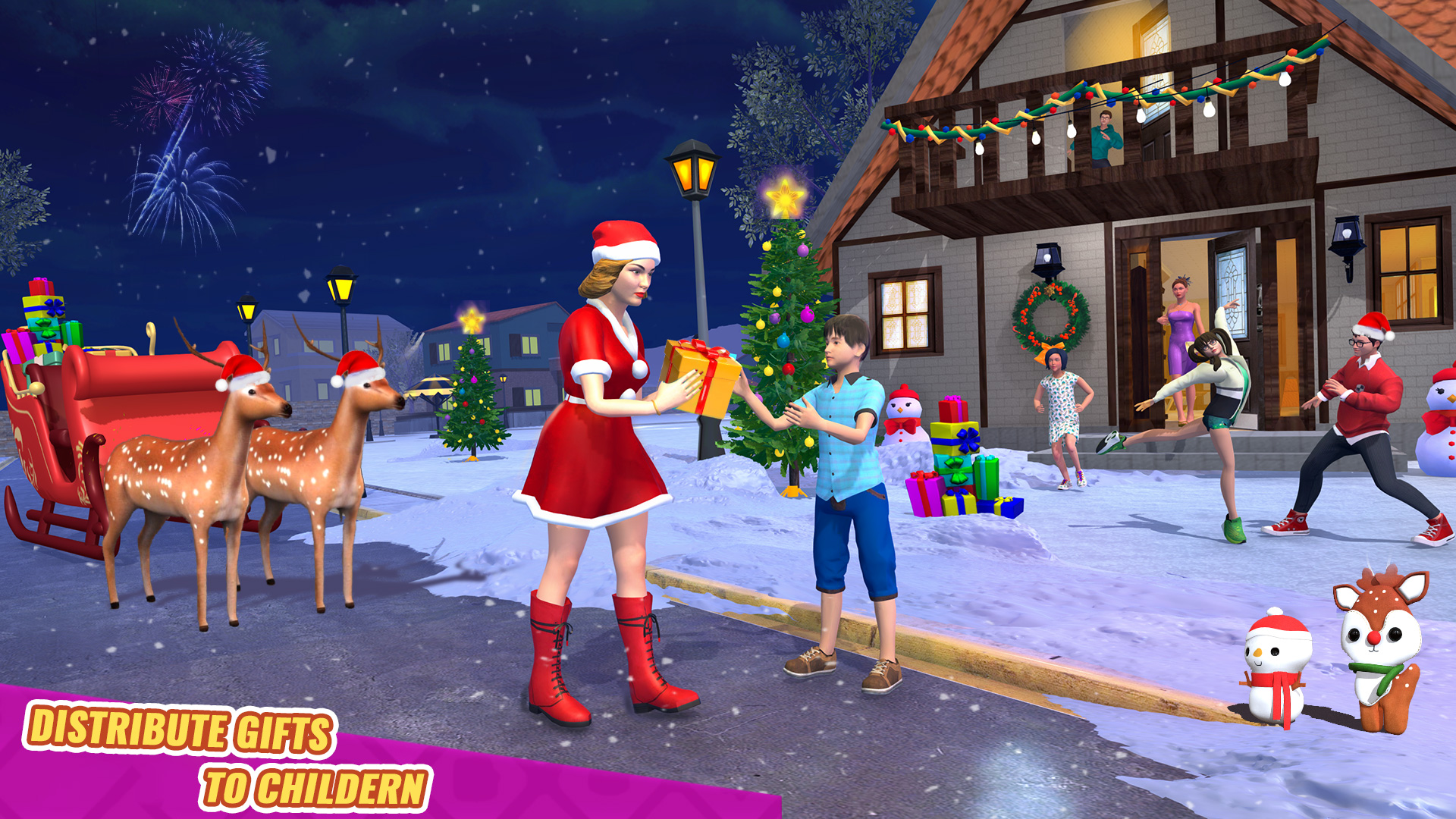 اسکرین شات 1 بازی Santa Mom Happy Christmas Game