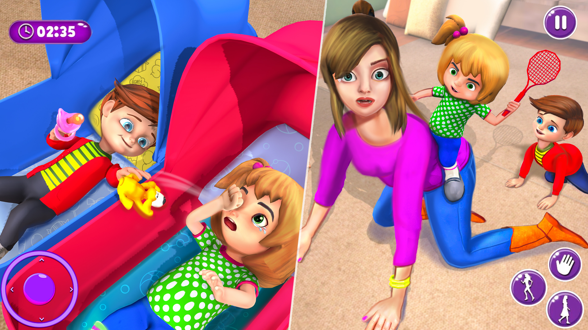 اسکرین شات 6 بازی Virtual Mother Twins Baby