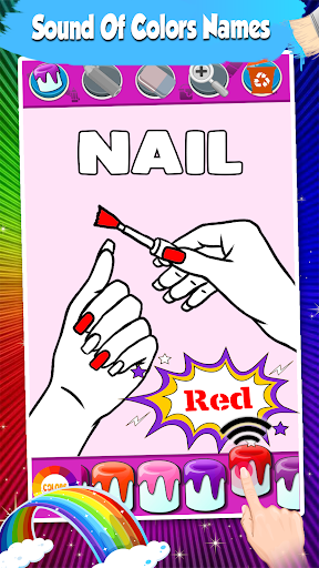 اسکرین شات 6 برنامه Fashion Nail Coloring Pages For Girls