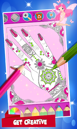 اسکرین شات 5 برنامه Fashion Nail Coloring Pages For Girls