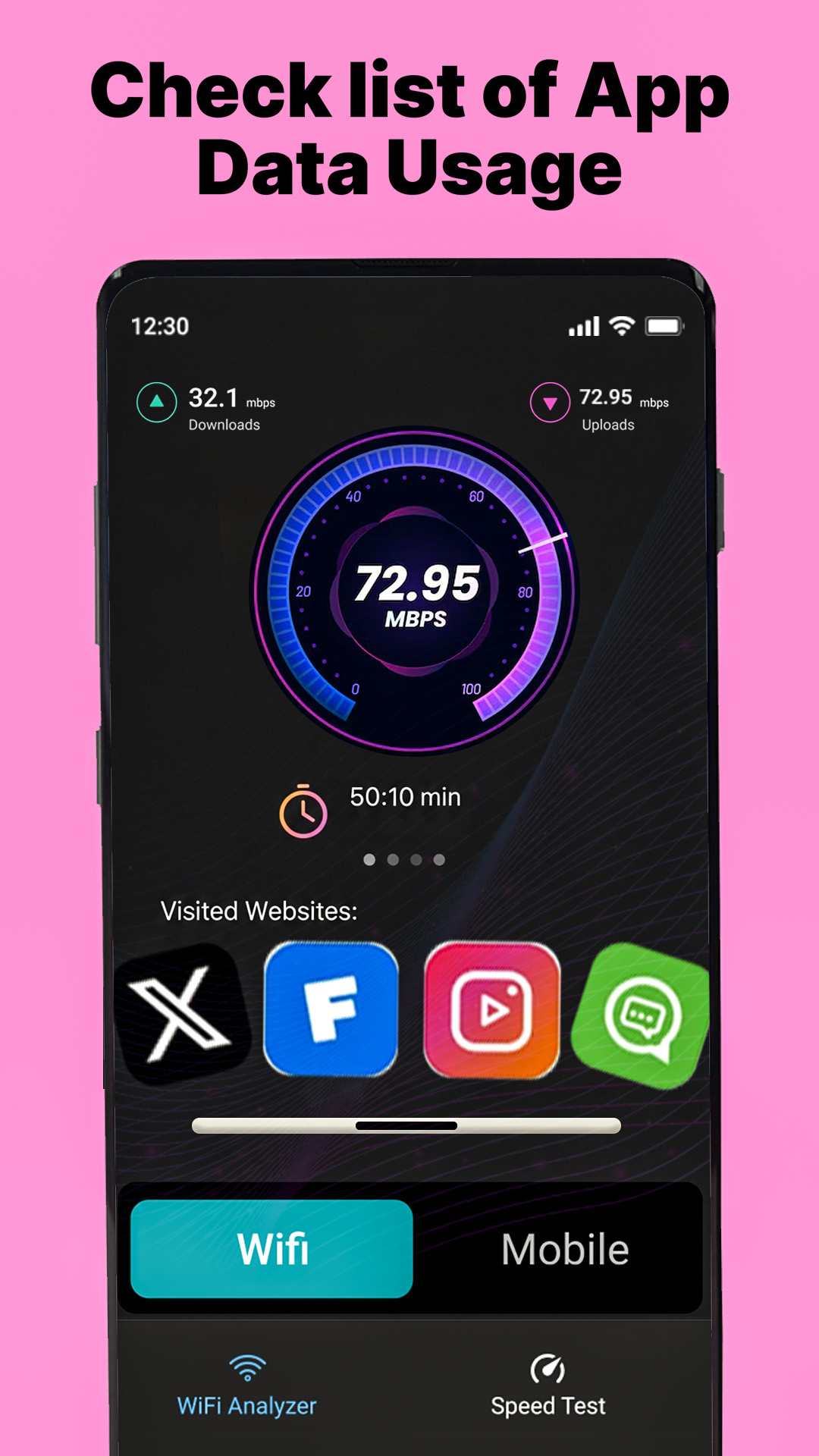 اسکرین شات 2 برنامه Speed Test: Internet Speedtest