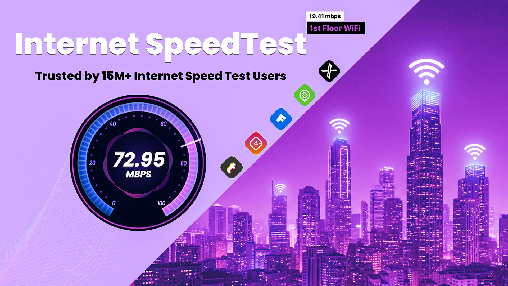 اسکرین شات 1 برنامه Speed Test: Internet Speedtest