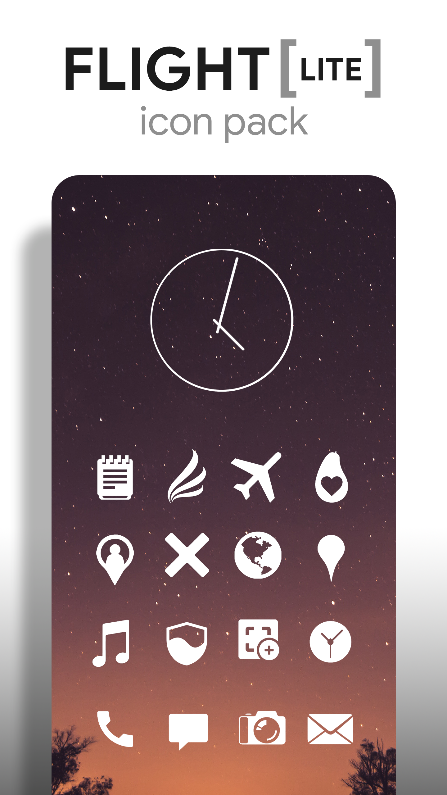 اسکرین شات 2 برنامه Flight Lite - Minimalist Icons