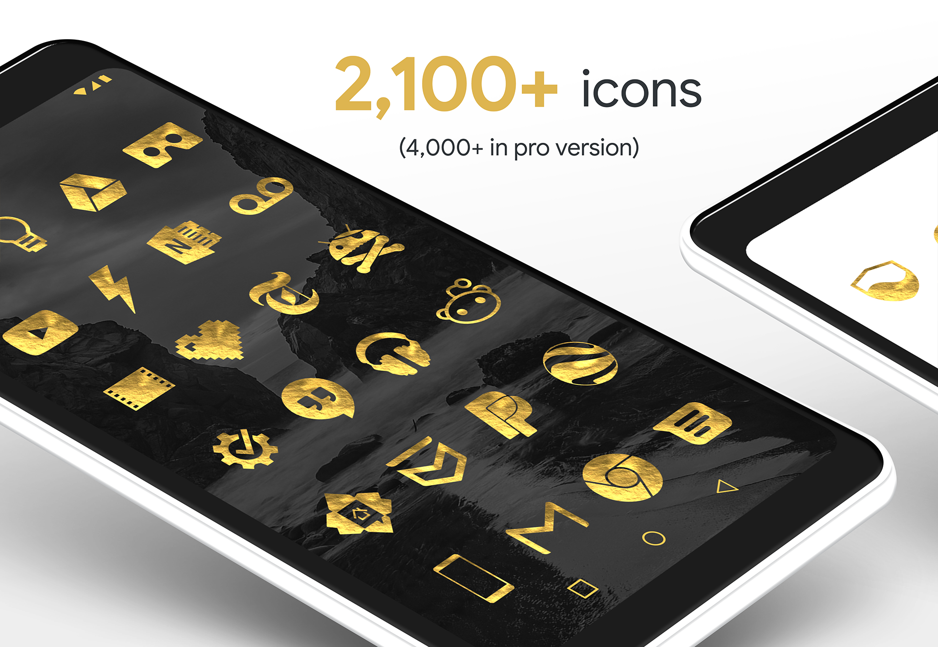 اسکرین شات 2 برنامه Gold Leaf - Icon Pack