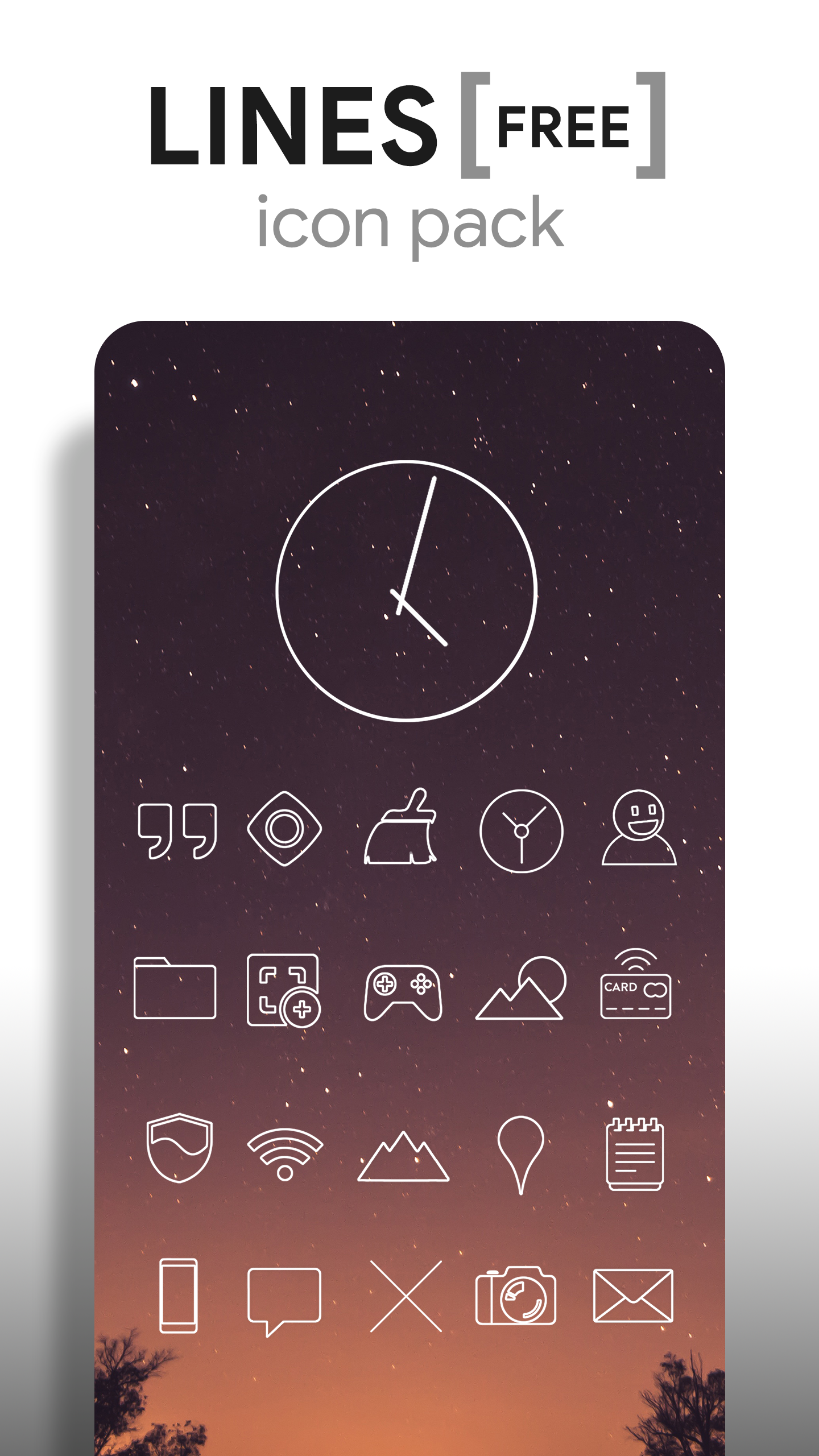 اسکرین شات 1 برنامه Lines - Minimalist Icon Pack