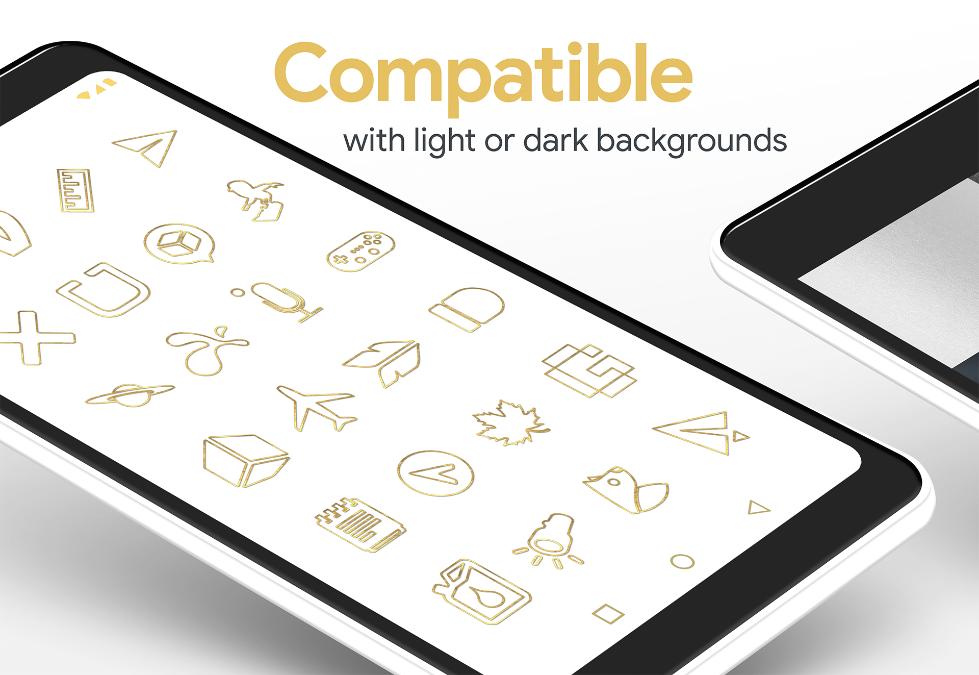 اسکرین شات 3 برنامه Lines Gold - Icon Pack