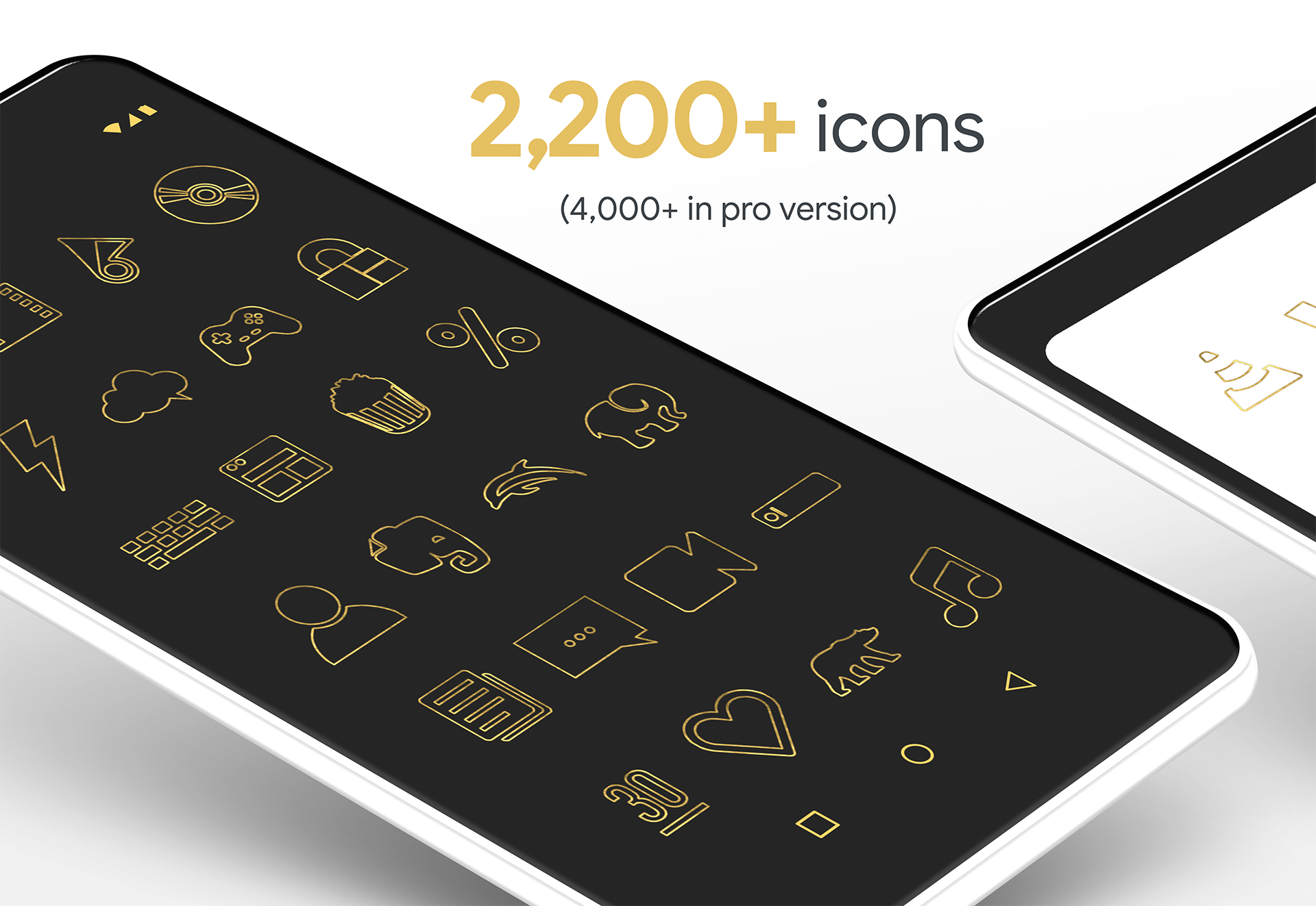 اسکرین شات 2 برنامه Lines Gold - Icon Pack
