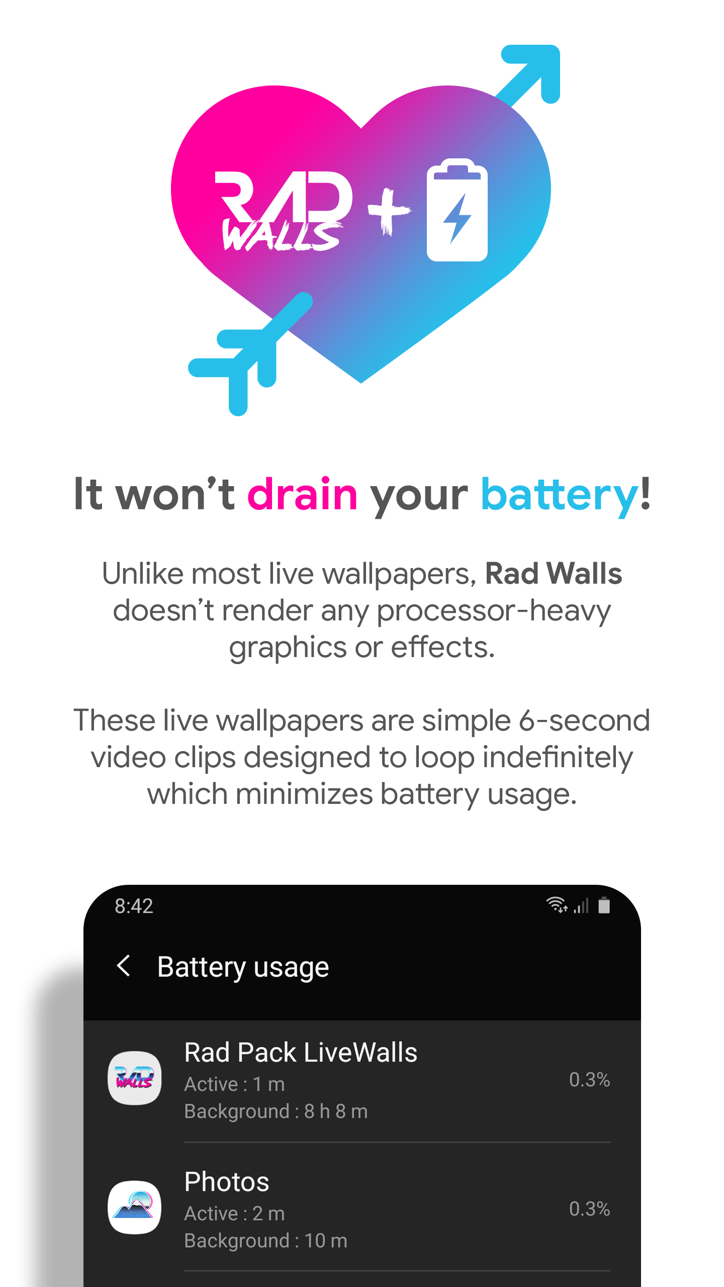 اسکرین شات 1 برنامه Rad Walls - Live Wallpapers