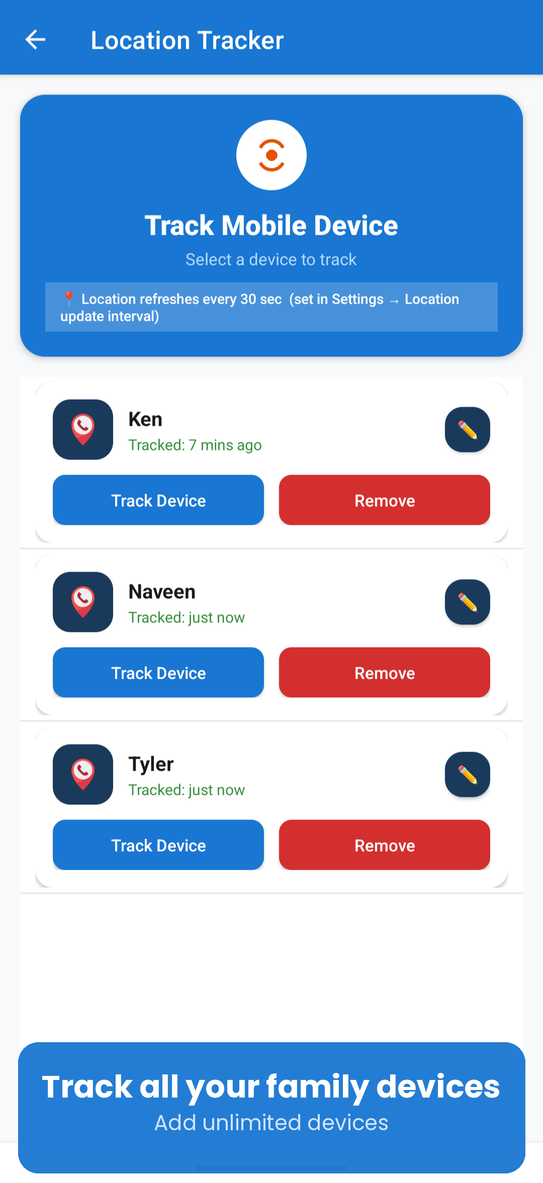 اسکرین شات 3 برنامه Mobile Tracker - Family GPS