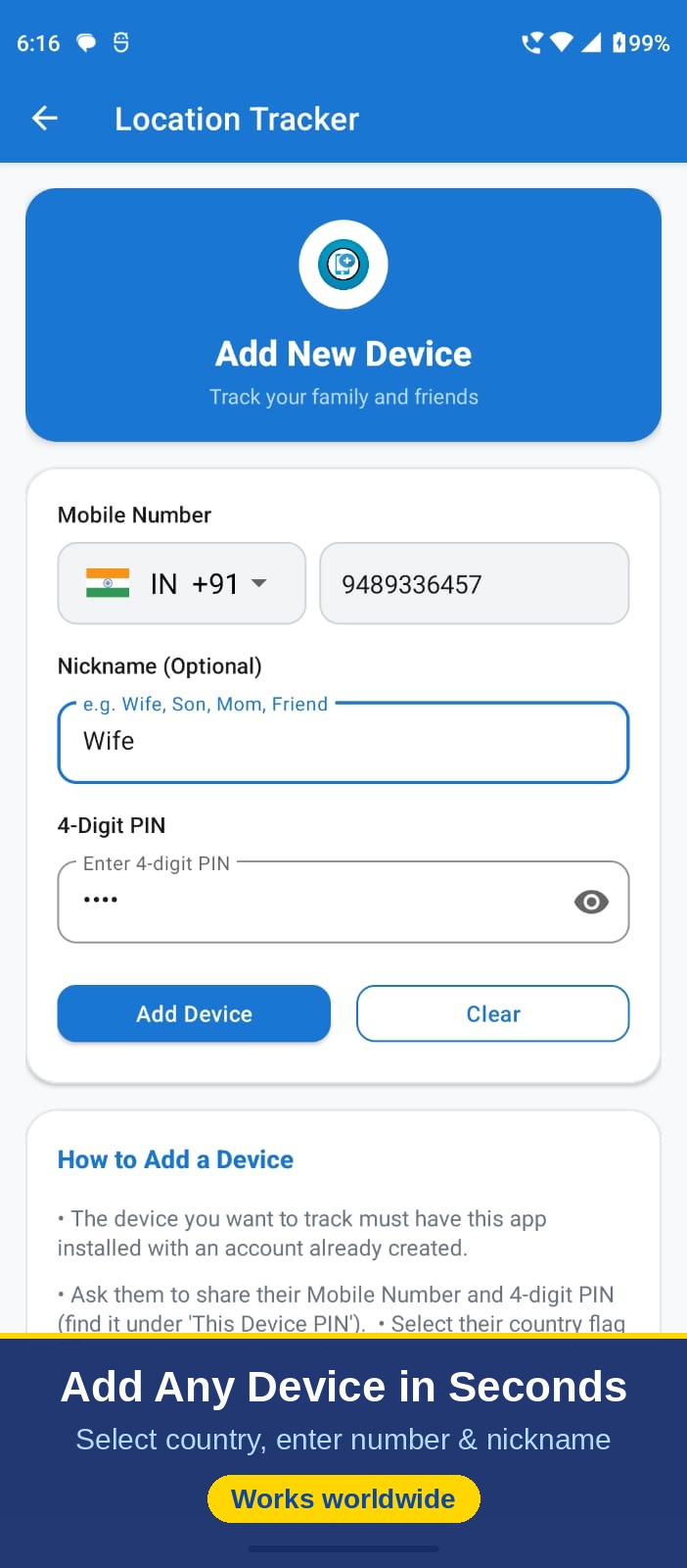 اسکرین شات 2 برنامه Mobile Tracker for Android