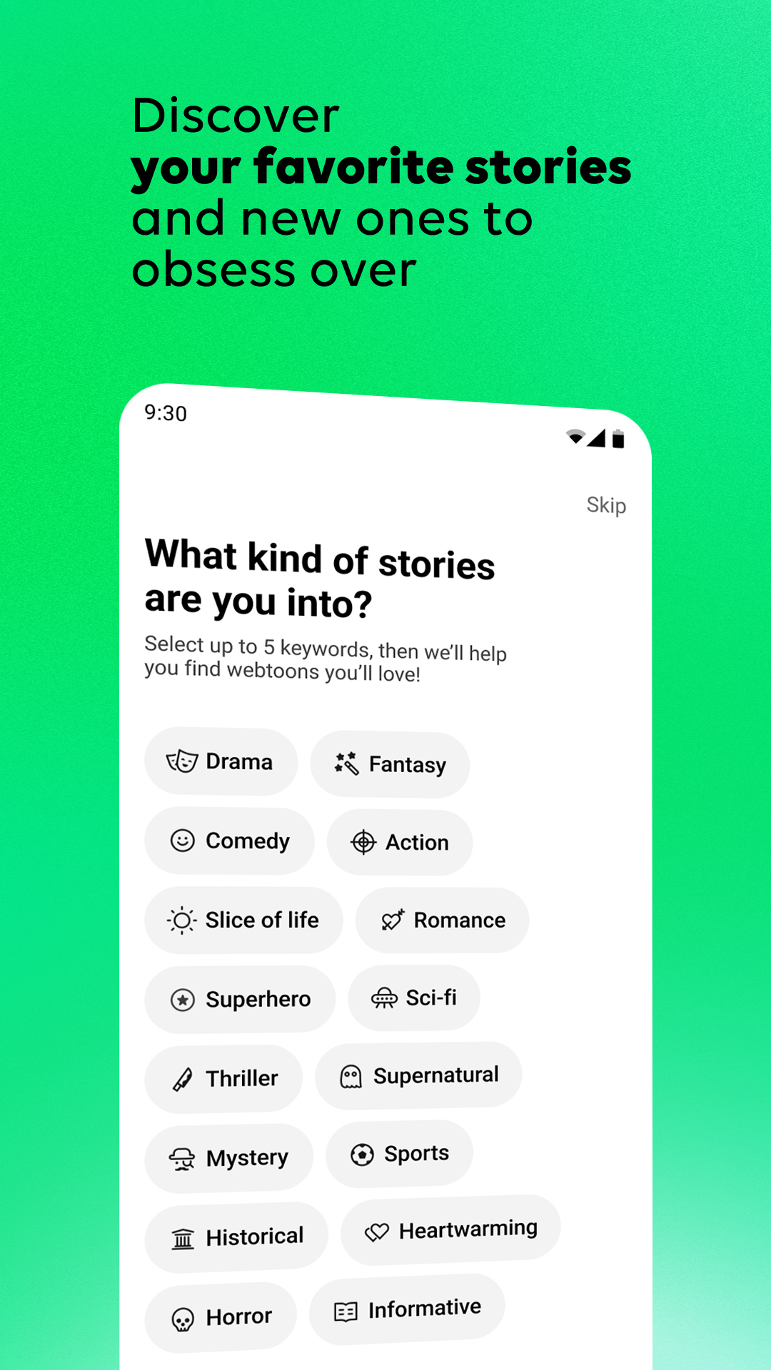 اسکرین شات 3 برنامه WEBTOON: Manga, Comics, Manhwa