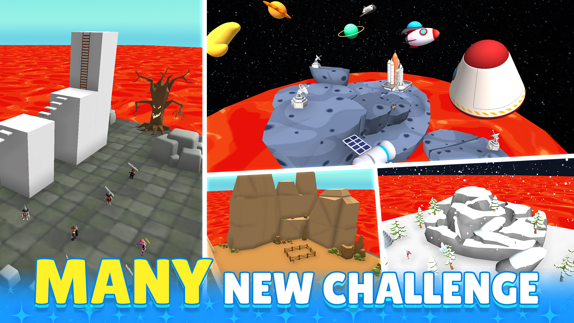 اسکرین شات 2 بازی Obby Block World: Lava Fall