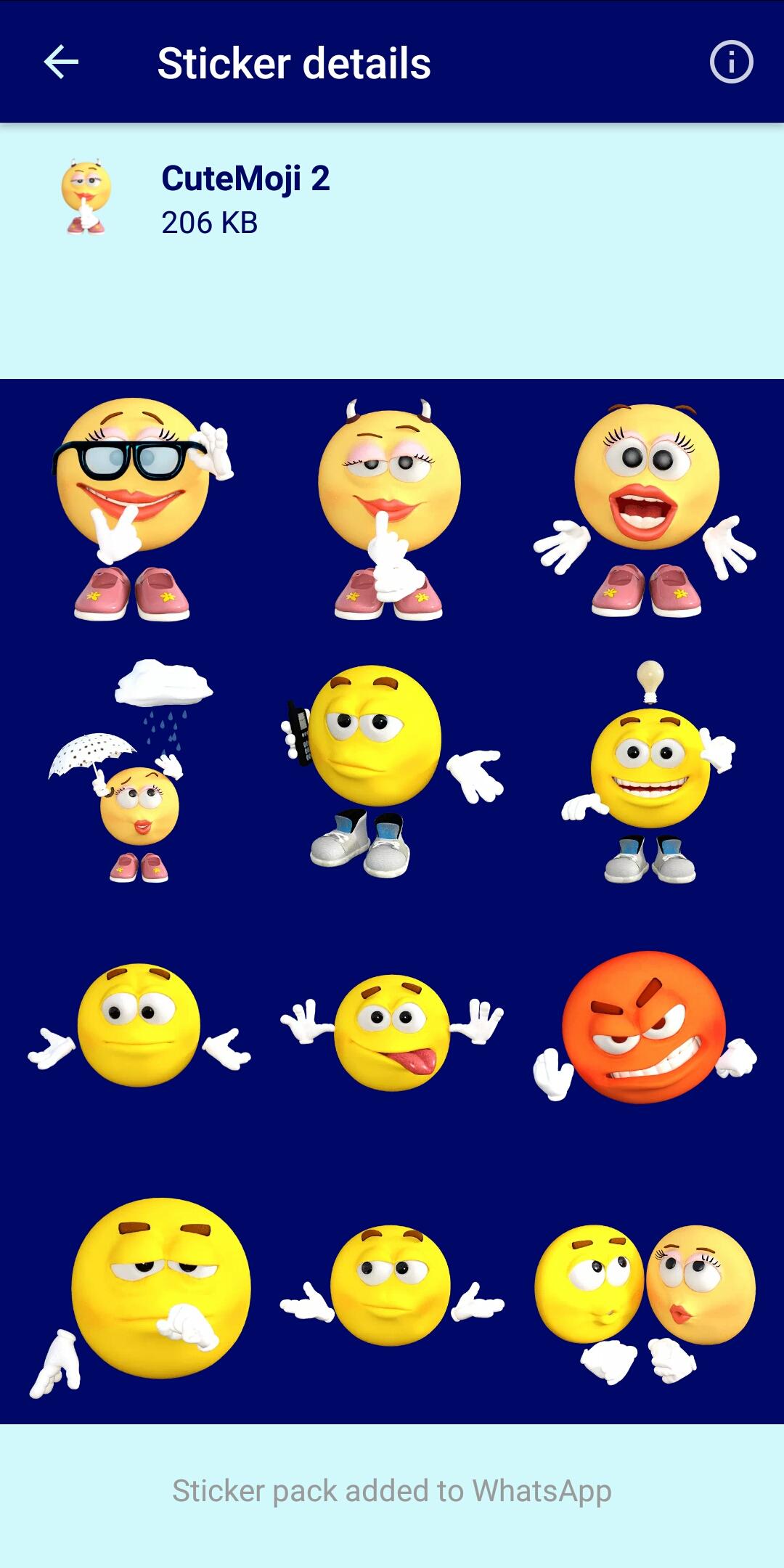 اسکرین شات 5 برنامه HD Emoji Stickers - WAStickerA