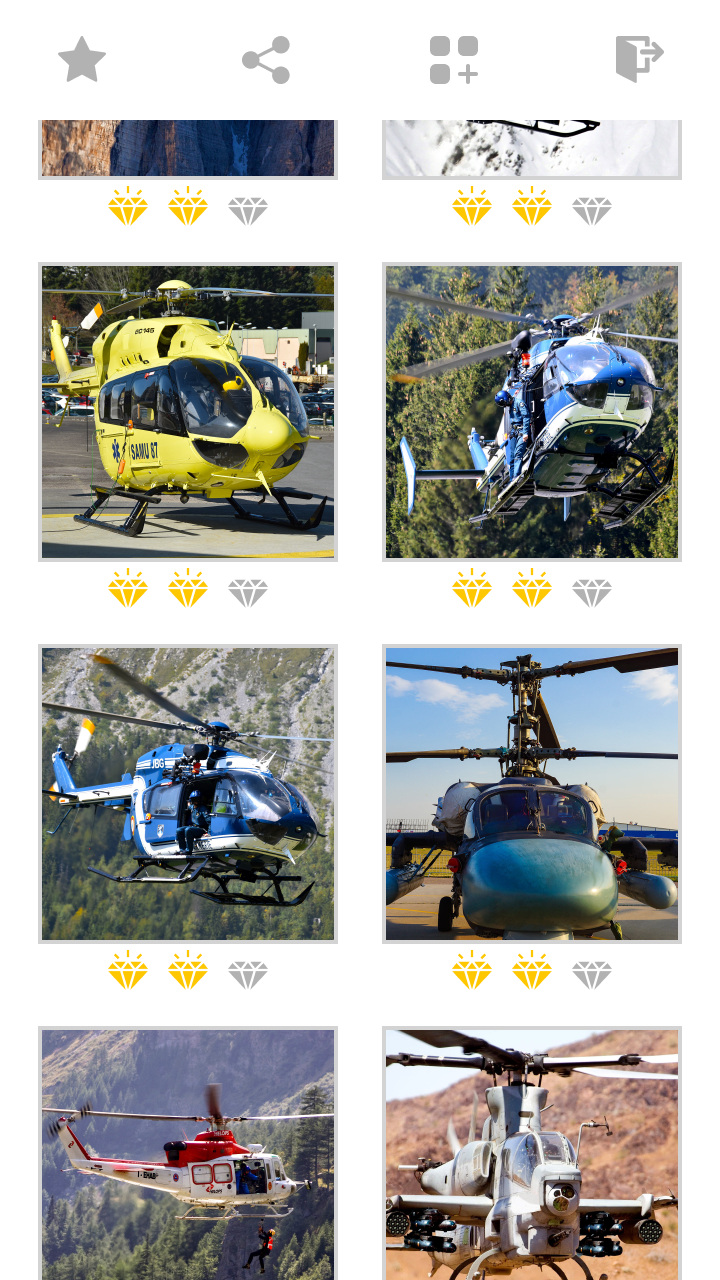 اسکرین شات 2 بازی Helicopter Mosaic Puzzles