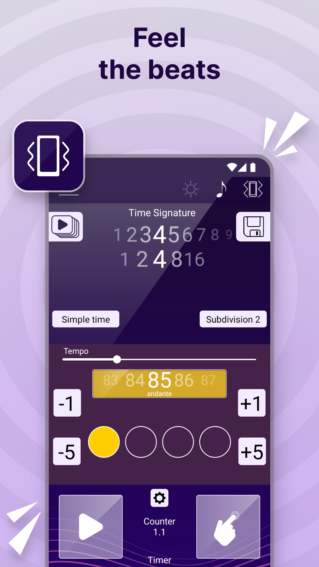 اسکرین شات 4 برنامه Perfect Metronome